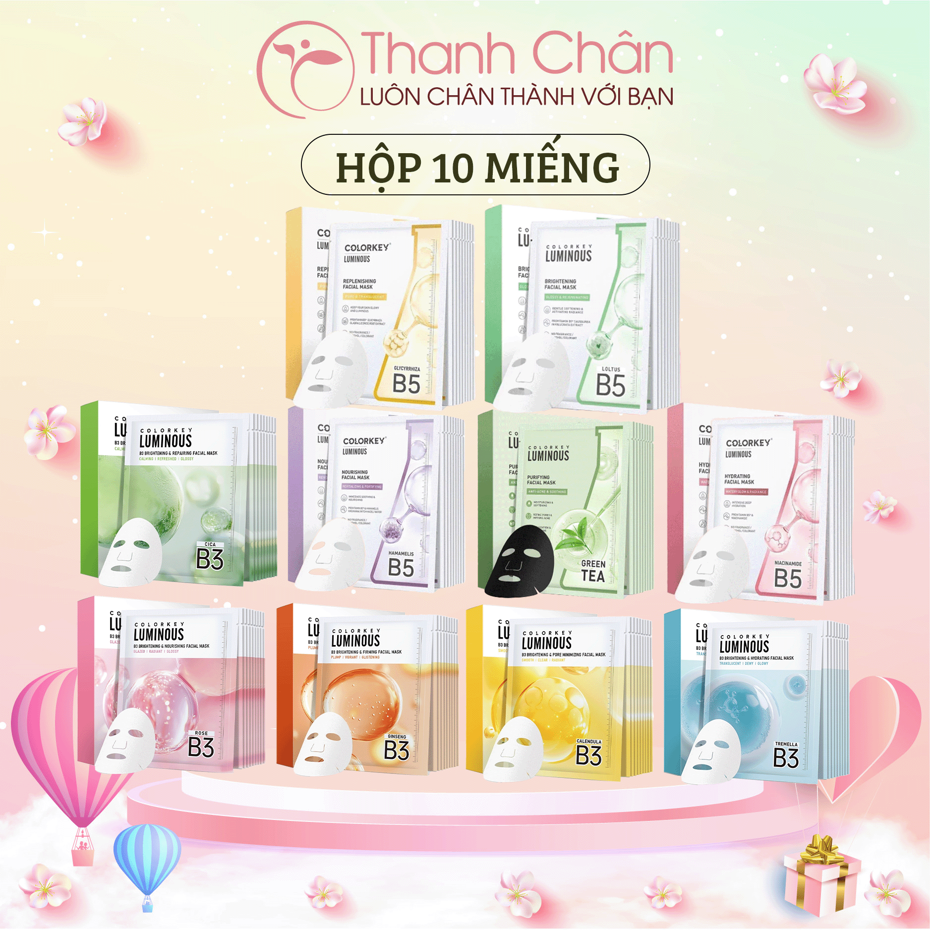 [Hộp 10 miếng] Mặt nạ Colorkey Facial Mask 25ml #HỘP 10M | Shopee Việt Nam