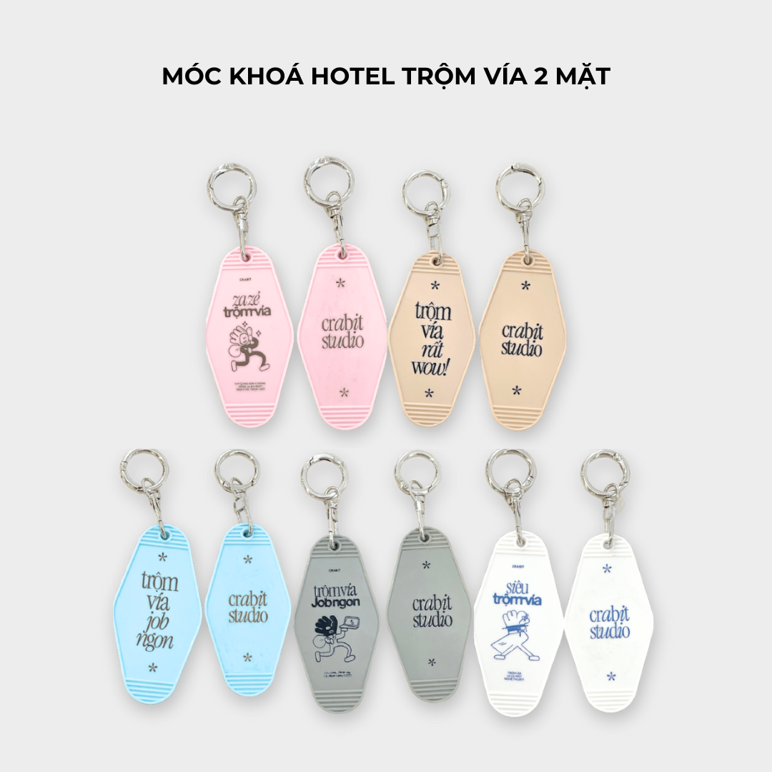 Móc khoá nhựa Trộm vía keychain cute phụ kiện trang trí sổ tay túi xách ...