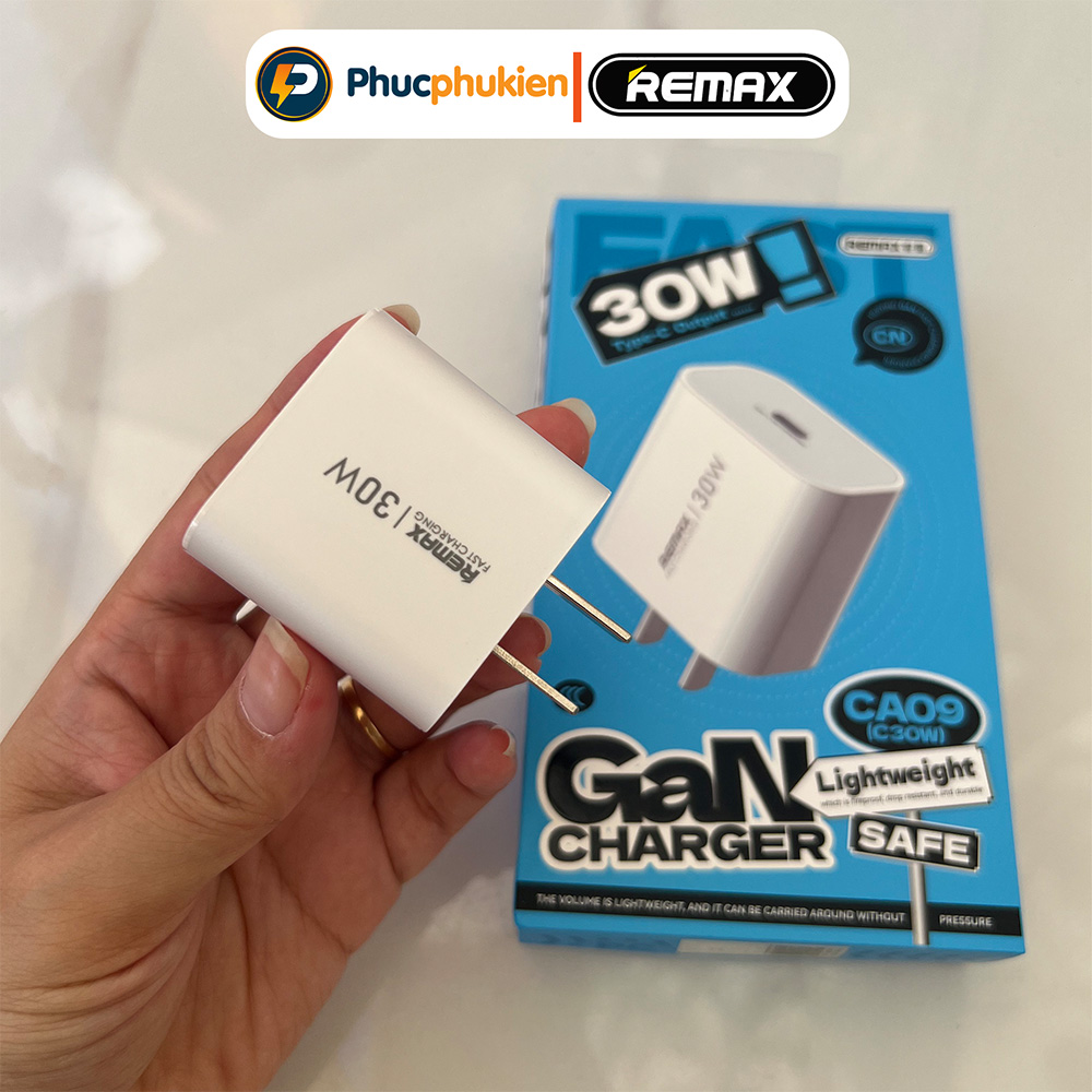 Củ sạc GaN 30w 1 cổng type c Remax CA09 sạc nhanh PD 30w cho 17 pro max ...