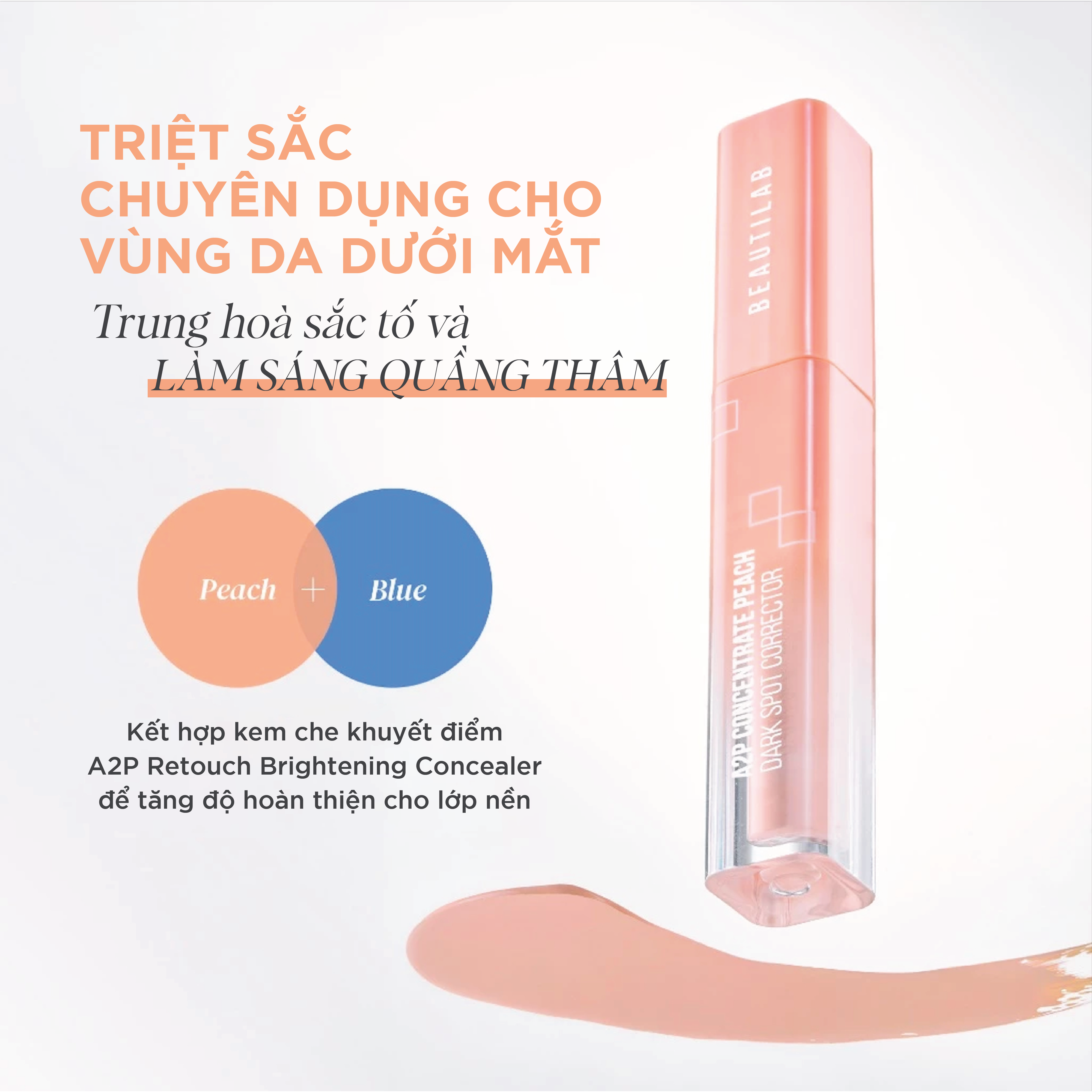 Kem che khuyết điểm & triệt sắc BEAUTILAB A2P Concentrate Peach Dark ...