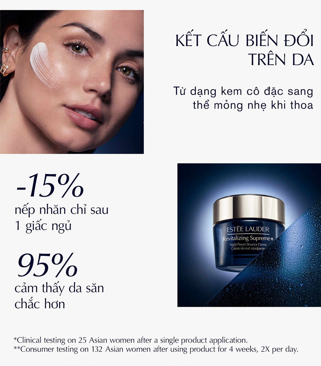 Kem dưỡng ẩm collagen phục hồi ban đêm Estee Lauder Revitalizing Supreme+ Night Power Bounce Creme 75ml
