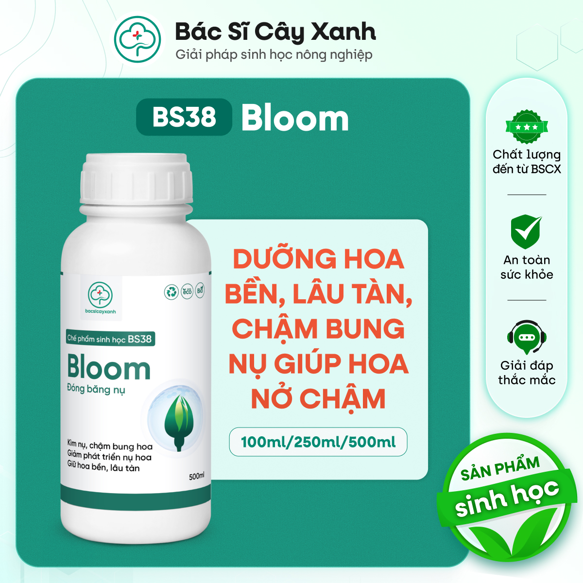 BS38 Bloom Hoa Bền Màu Lâu Tàn - Làm Chậm Bung Nụ Giúp Hoa Nở Chậm ...