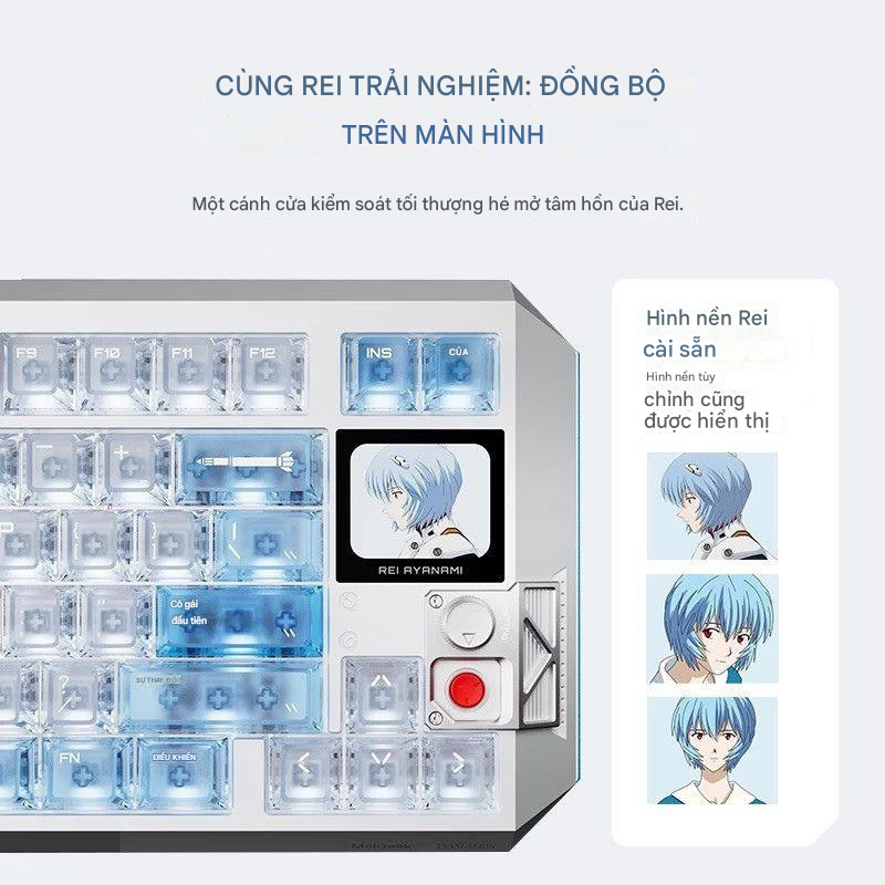 MelGeek Bàn phím chơi game cơ học MelGeek Evangelion Centauri 80 EVA-00 ...
