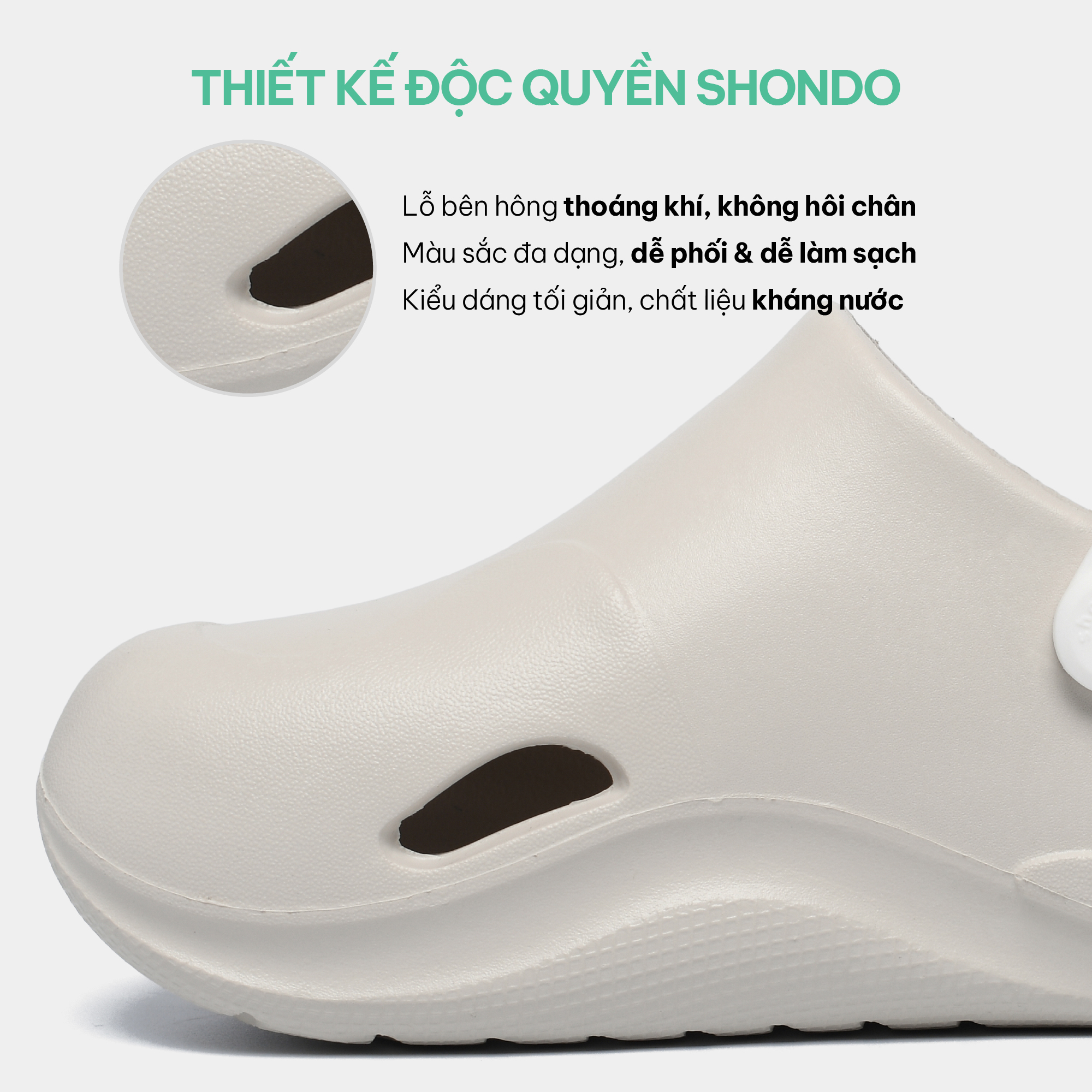 Dép Sục Unisex Shondo Clog Suke Nhựa Đúc Đế Cao 4cm Hack Dáng Siêu Nhẹ ...