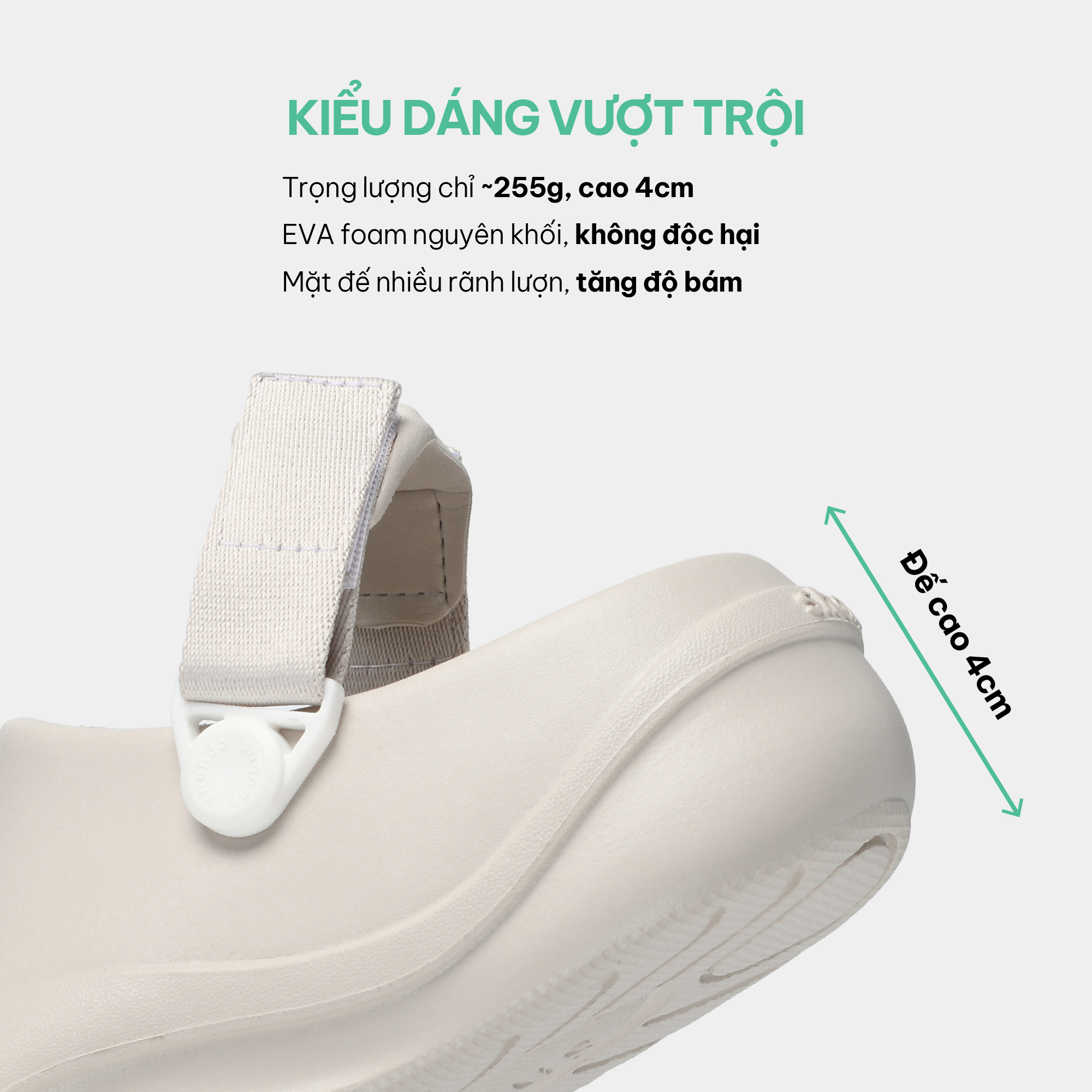 Dép Sục Unisex Shondo Clog Suke Nhựa Đúc Đế Cao 4cm Hack Dáng Siêu Nhẹ ...