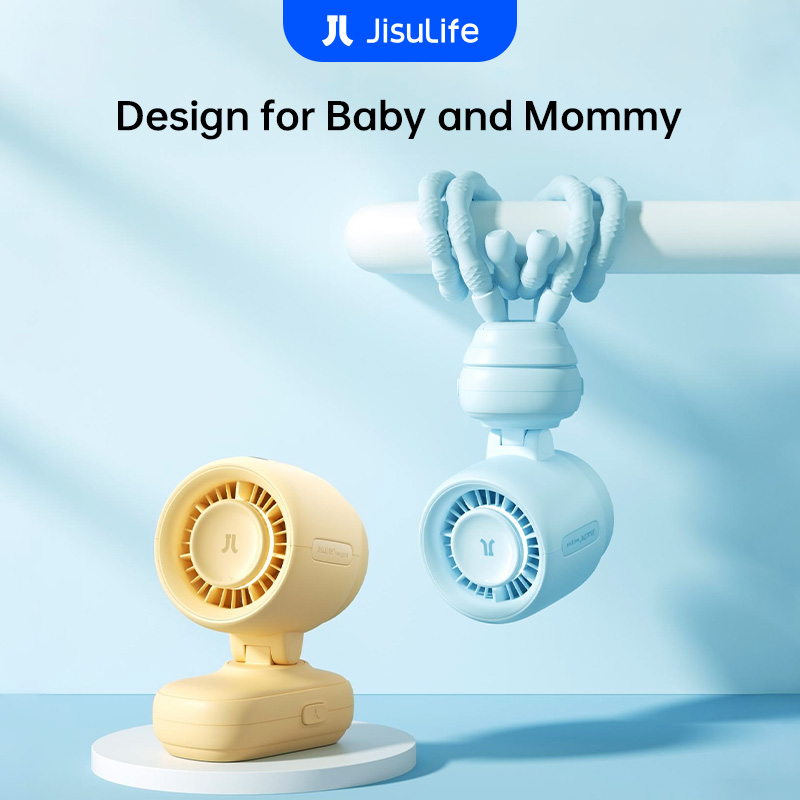 Quạt Jisulife Life 4 phiên bản chân bạch tuộc linh hoạt gắn xe đẩy