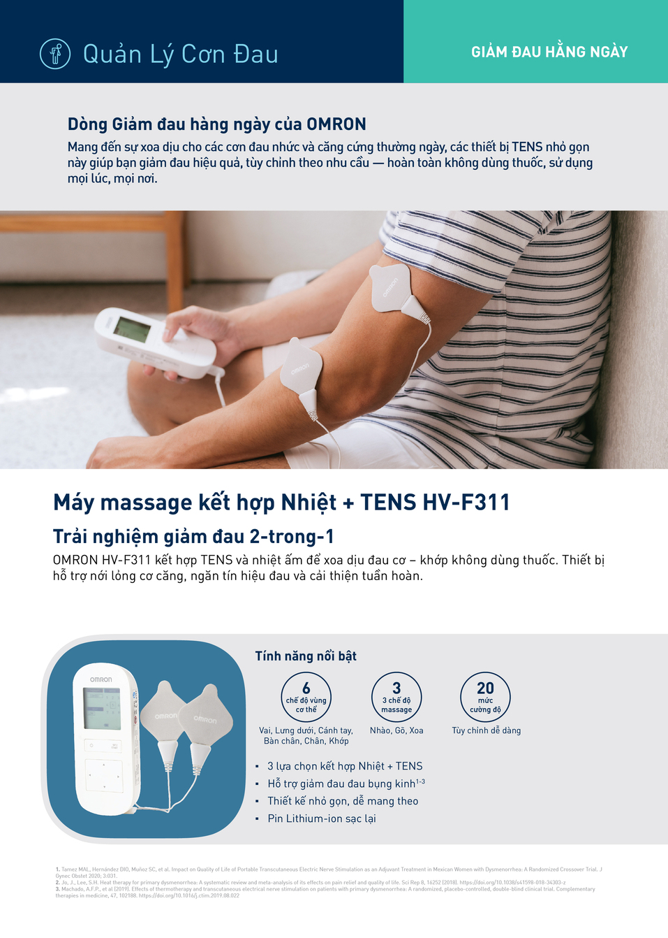 Máy Xung Điện Trị Liệu Kết Hợp Nhiệt OMRON HV-F311