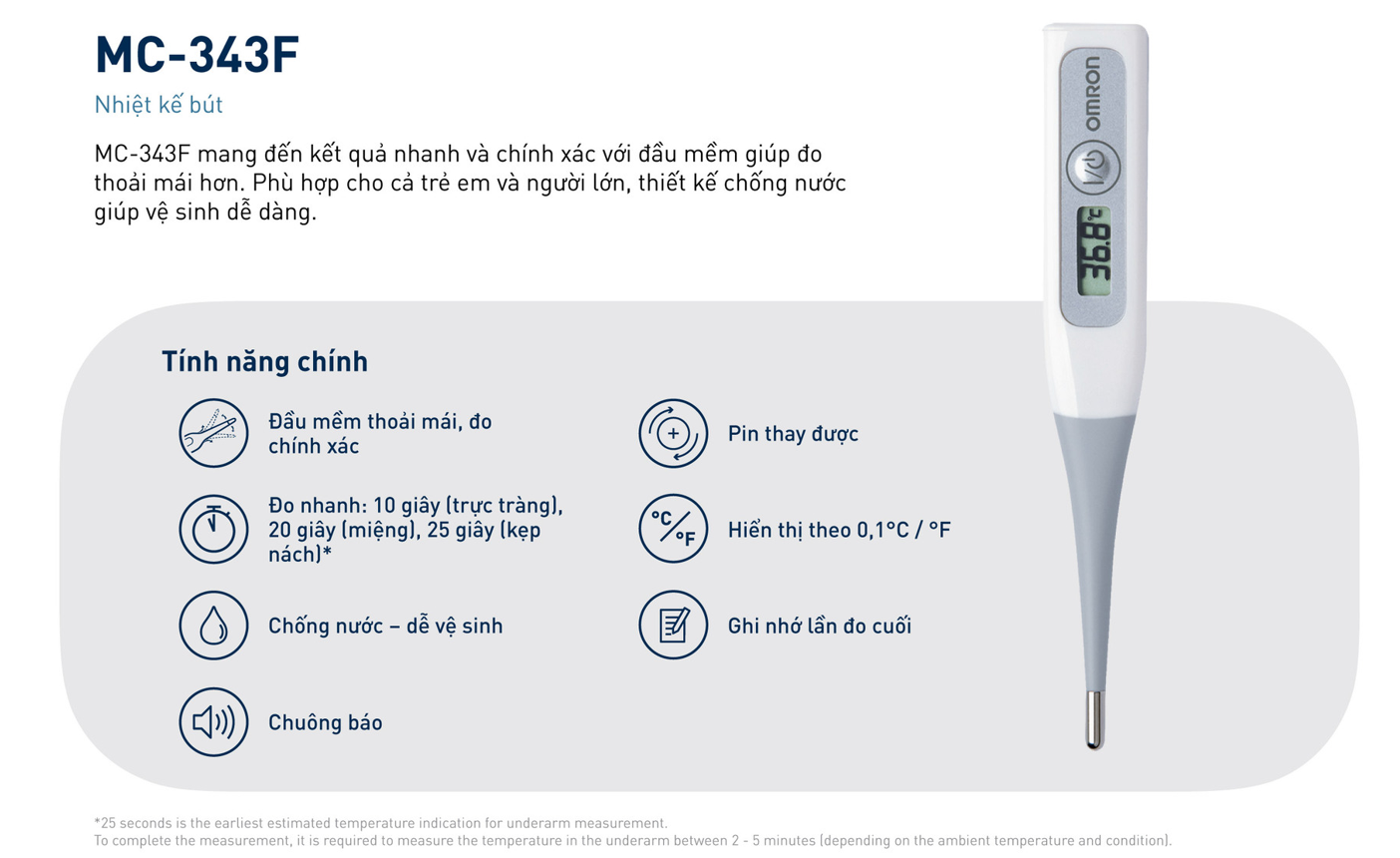 Nhiệt kế điện tử Omron 
