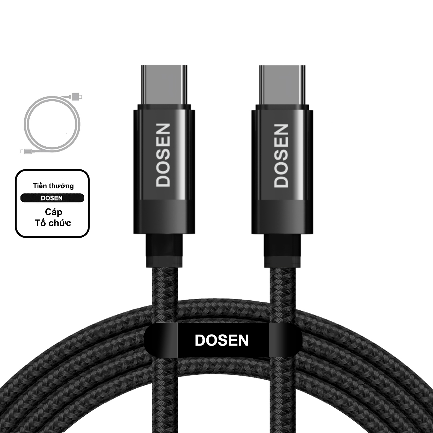 DOSEN PRO Dây cáp sạc nhanh PD 100W từ Type-C sang Type-C tiện dụng cho Macbook Pro Xiaomi Samsung – ảnh mô tả chi tiết 6