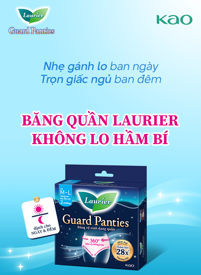 [Mới ra mắt] Combo 4 Băng Vệ Sinh Quần Laurier Guard Panties Size M-L ...
