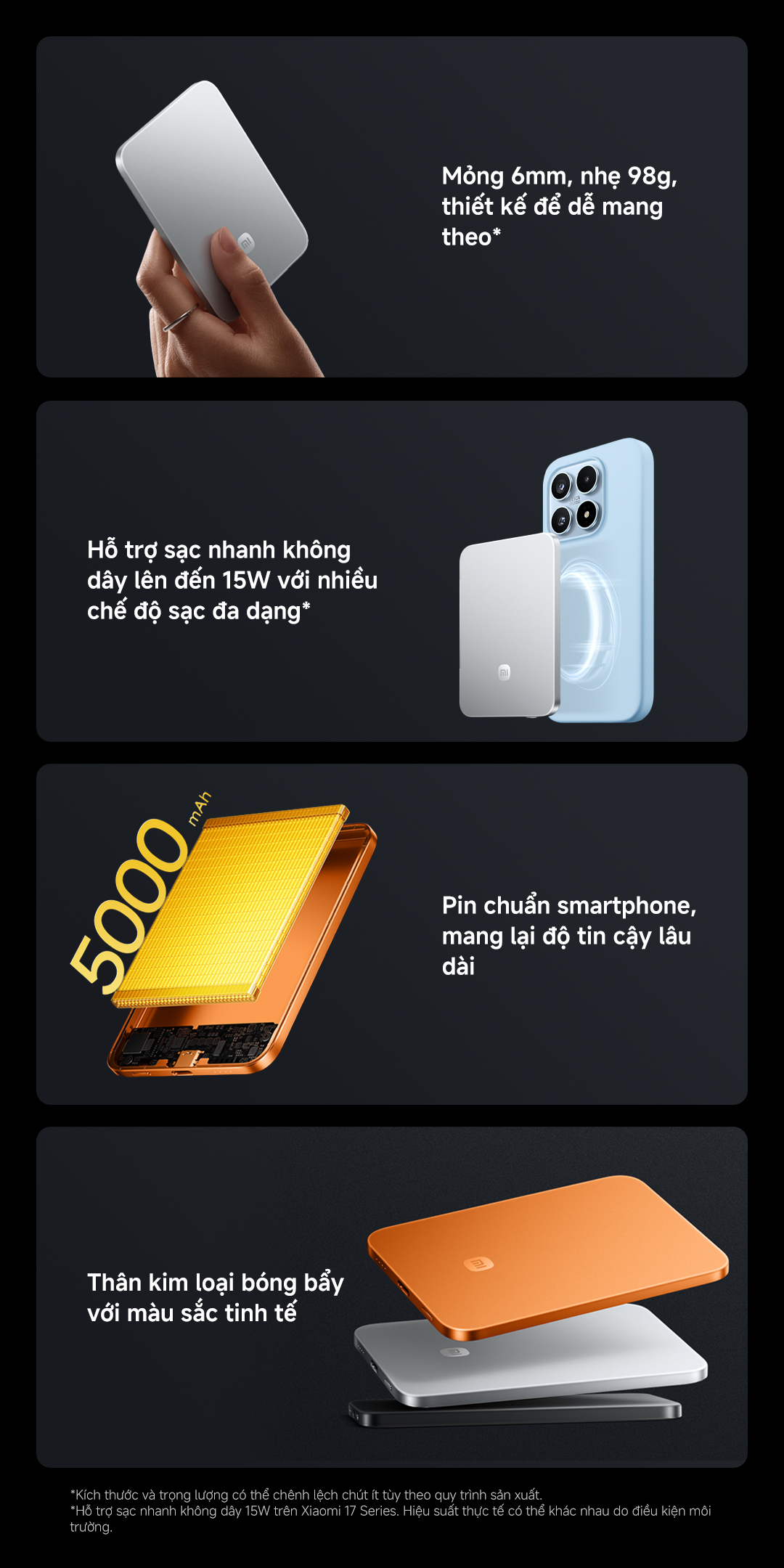 Sạc dự phòng Xiaomi UltraThin Magnetic Power Bank 5000 15W | Bảo vệ sạc quá mức | Bảo vệ chống quá nhiệt – ảnh mô tả chi tiết 3
