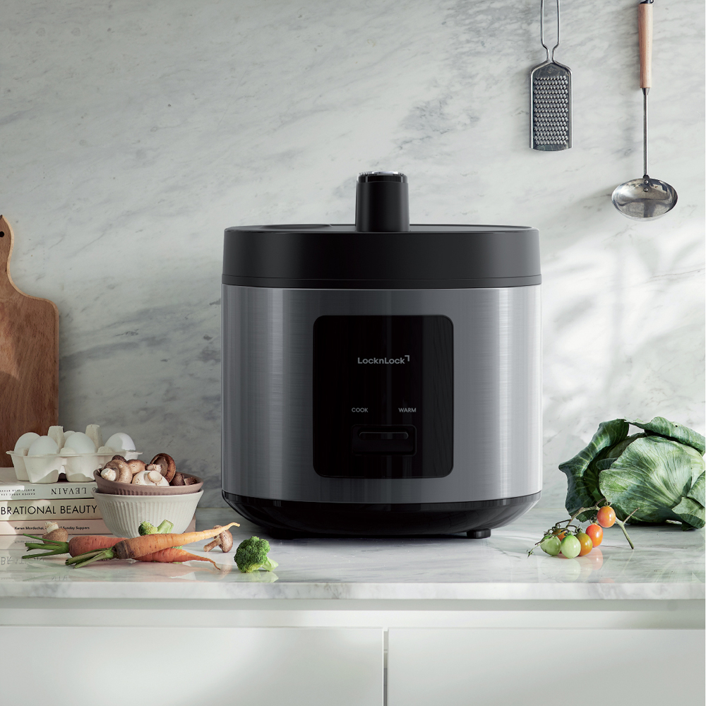 Nồi cơm điện LocknLock Essential Rice Cooker EJR452BLK dung tích 1.8L ...