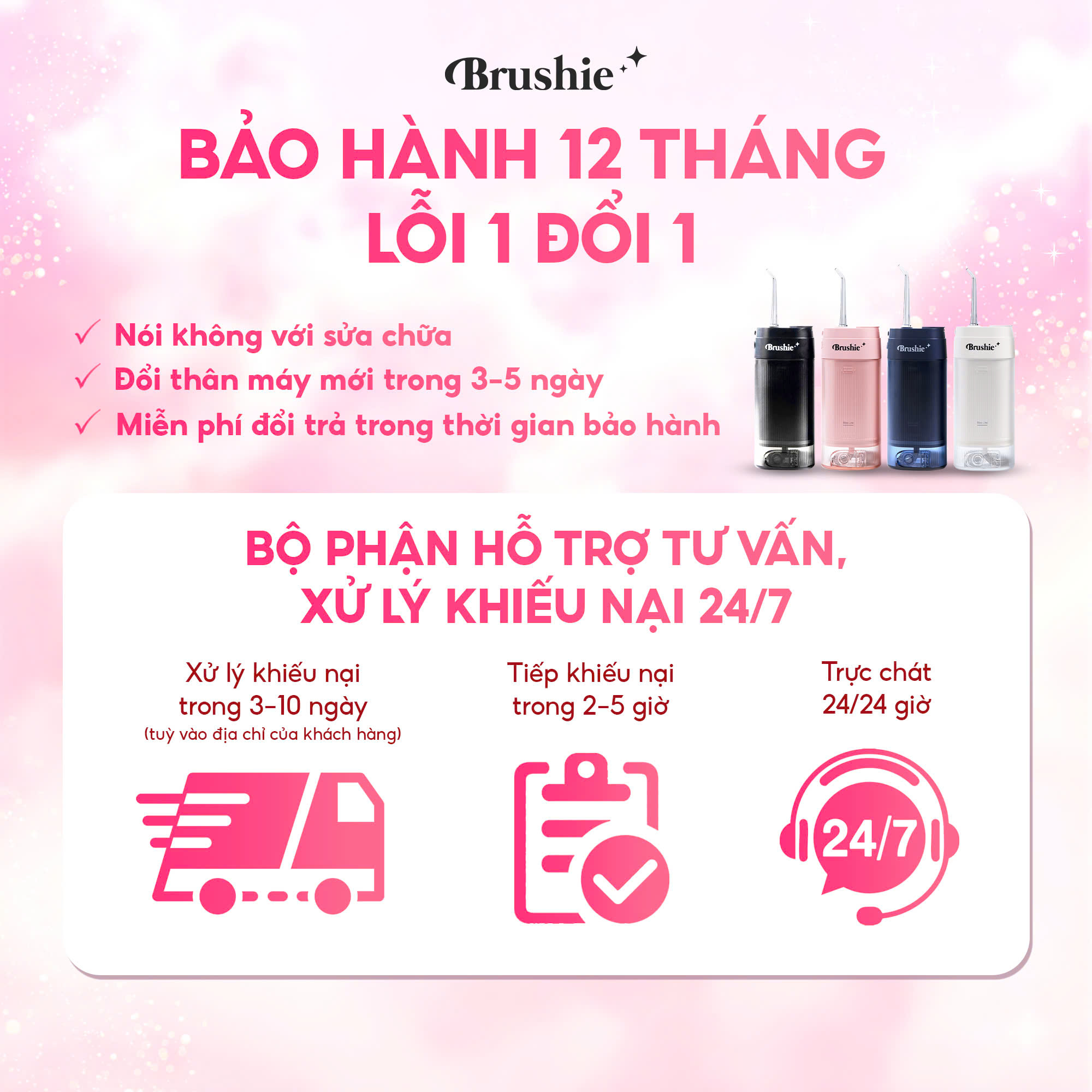 [SĂN GIÁ 687K LIVE SHOP] Tăm Nước Brushie Super Clean Bản Cải Tiến 17 ...