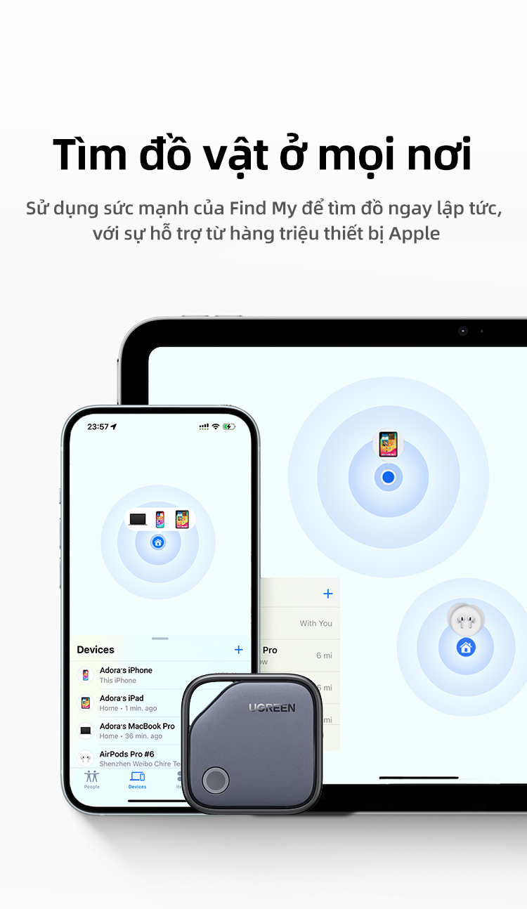 Ugreen Thẻ Thông Minh Định Vị Thông Minh Chống Mất Bluetooth5.0 Finder Airtag Theo Dõi Finder Định Vị cho iPhone 18 PM – ảnh mô tả chi tiết 5