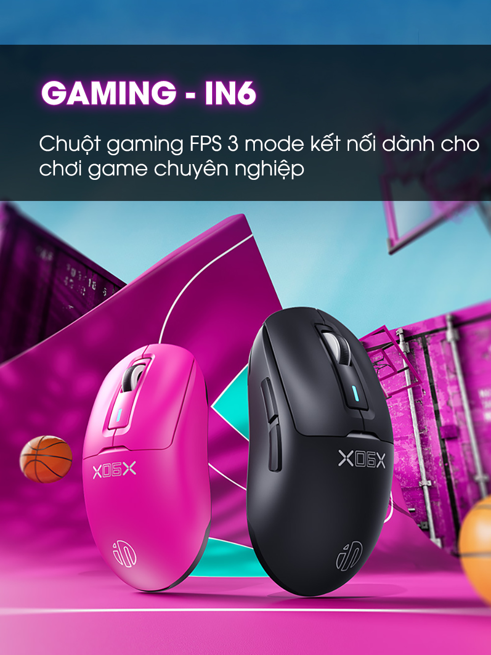 Chuột không dây gaming SIDOTECH INPHIC IN6-SE pin sạc nhẹ chip PAW3311 ...