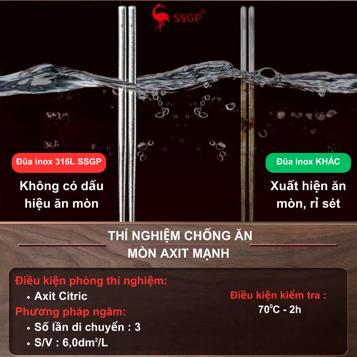 [Combo 5 đôi] Đũa inox 316 Family cao cấp SSGP, chống trơn trượt, bộ 5 ...