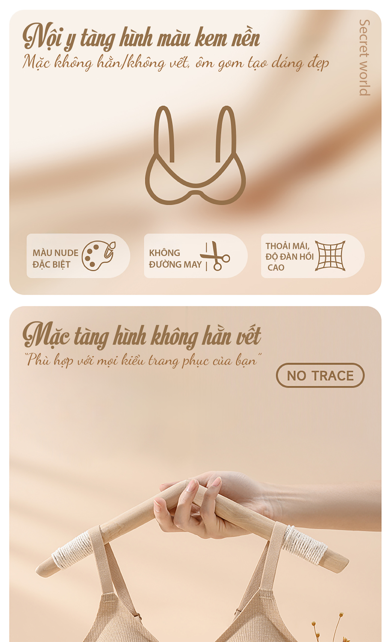 Bra Áo Lót Su Mút Mỏng 0,5cm Không Gọng Tàng Hình Unilove Không Lộ Viền ...
