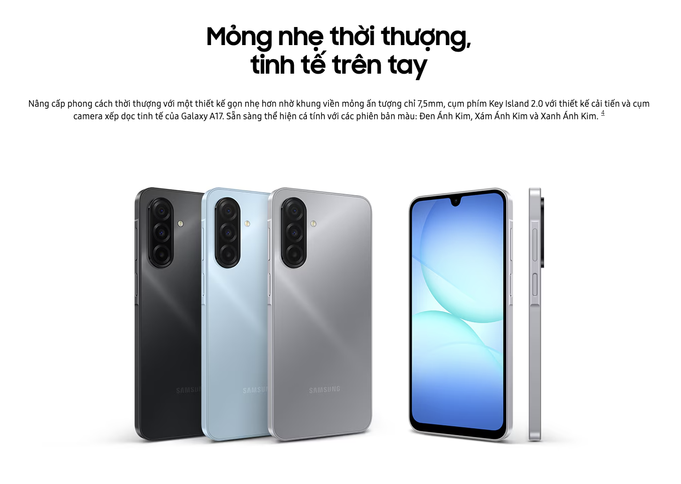 [ĐÃ KÍCH HOẠT THÁNG 09 ]Điện Thoại Samsung A17 5G (8GB/128GB) - Hàng Chính Hãng – ảnh mô tả chi tiết 2