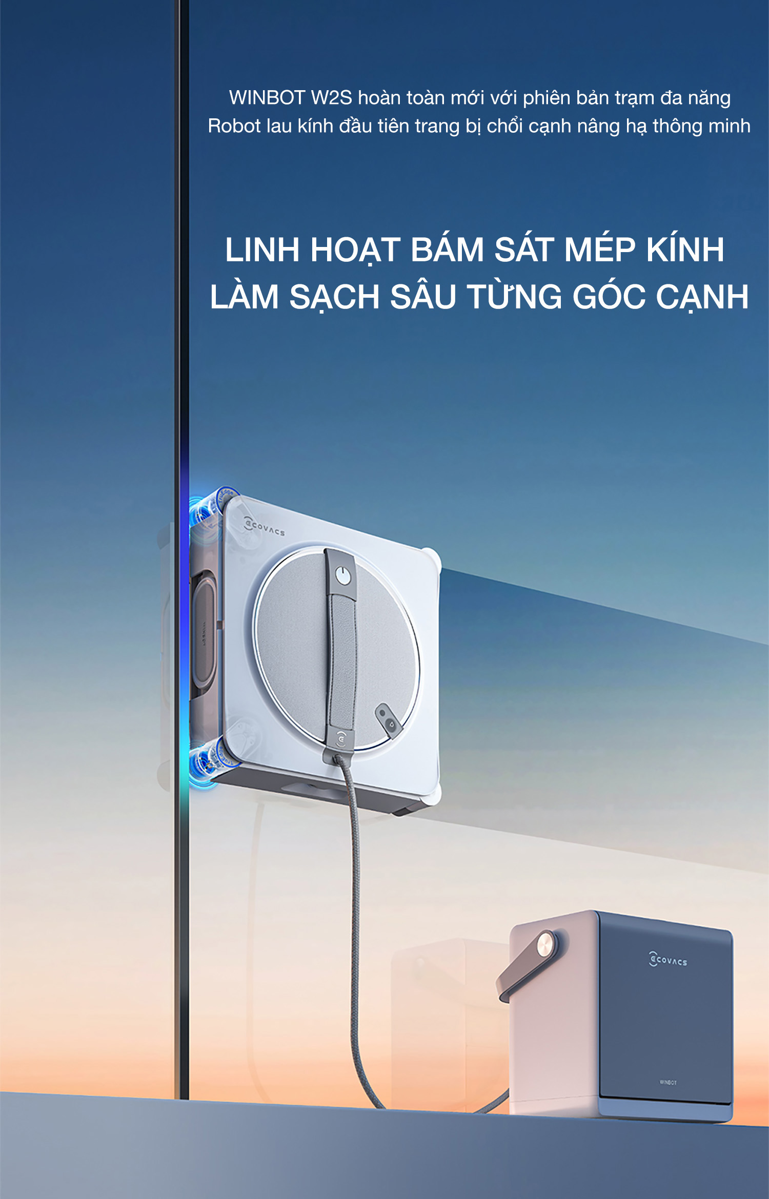 Robot lau kính Ecovacs Winbot W2S Omni 2027