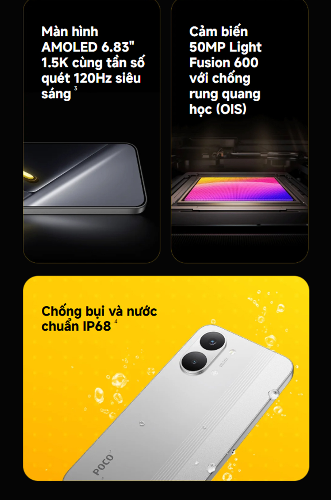 Điện thoại thông minh Xiaomi POCO X8 PRO Max | Pin cực lớn 8500mAh(typ) sạc nhanh 100W| Màn hình AMOLED 1.5K 120H – ảnh mô tả chi tiết 3