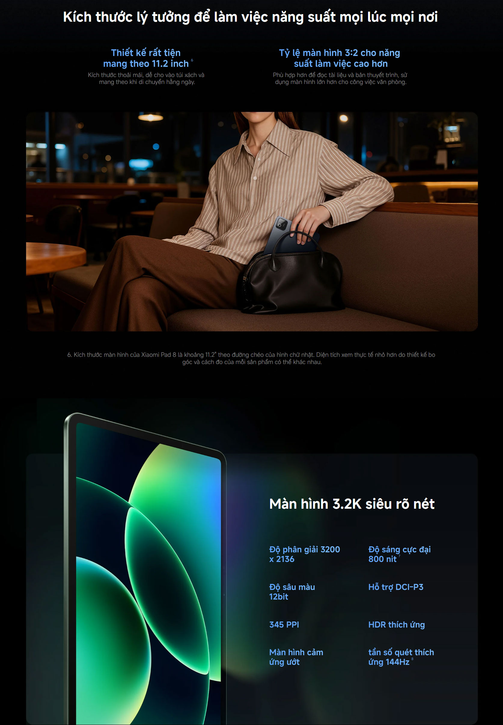 Máy Tính Bảng Xiaomi Pad 8 Pro 8+128 | 8+256 | 12+512 Chính Hãng | Bảo Hành 18 Tháng – ảnh mô tả chi tiết 4