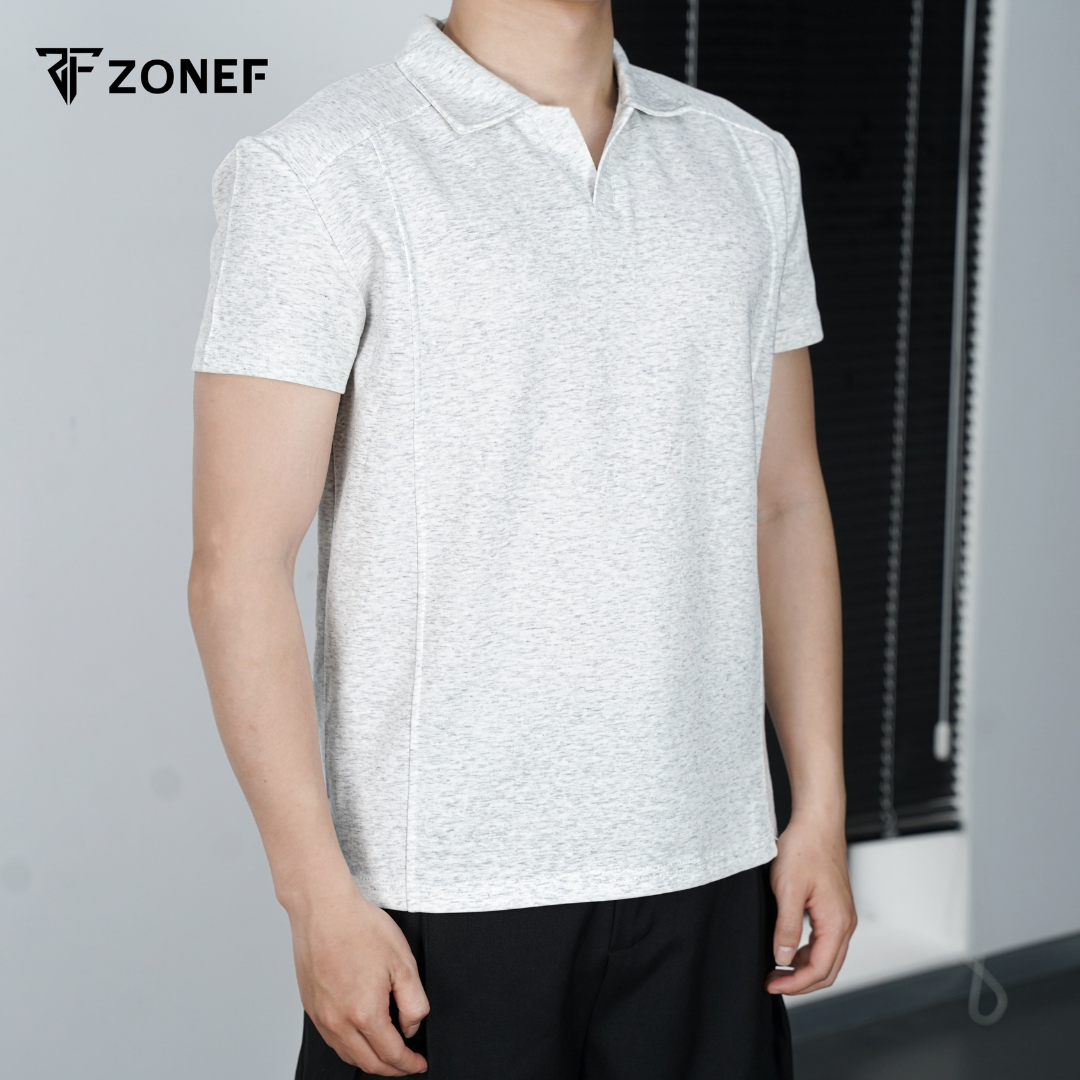 Áo Polo Ngắn Tay Cổ V Tôn Dáng By ZONEF STUDIO, Áo Polo Nam Nữ Unisex ...