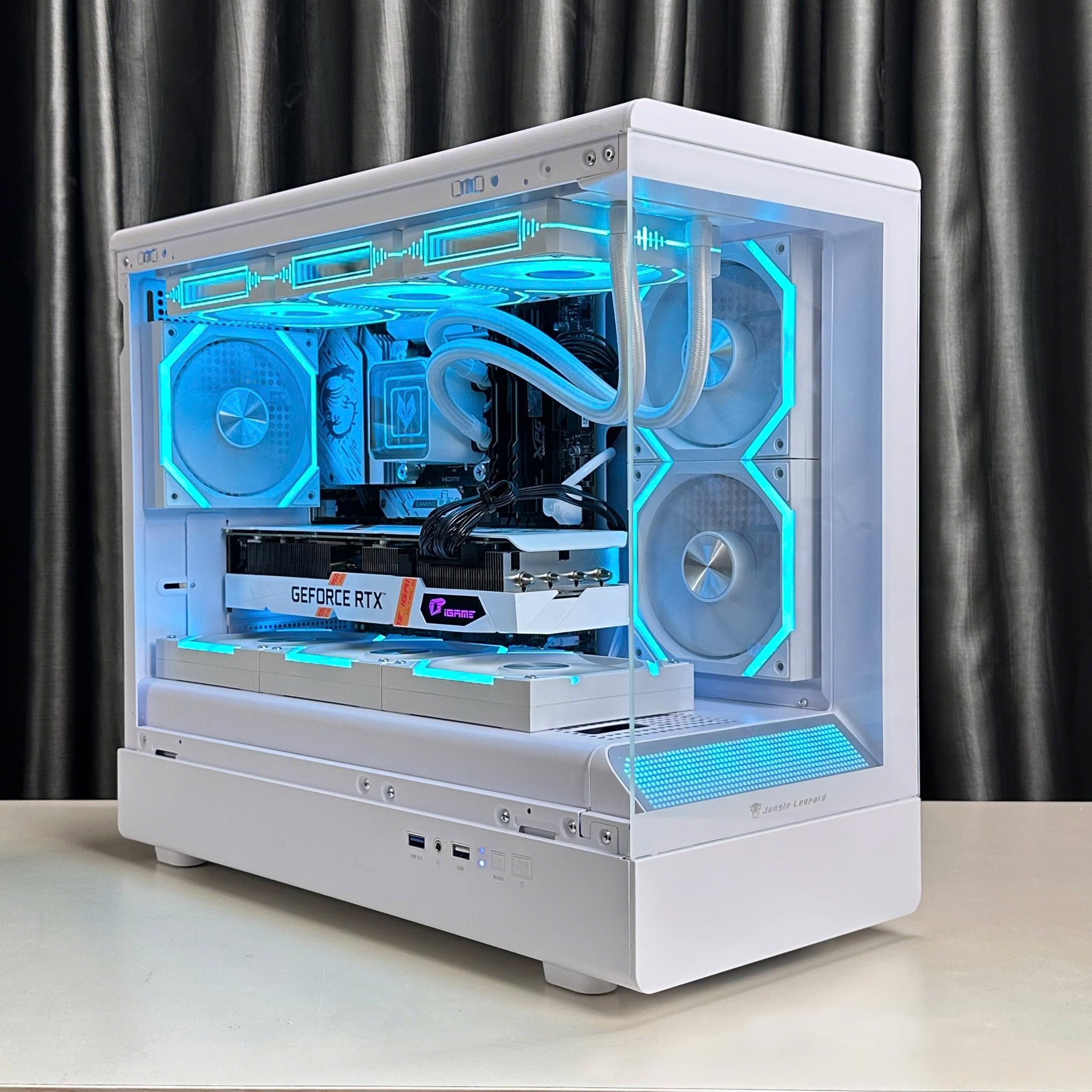 Case bể cá LED Jungle Leopard Ms-01 Led mặt trước M atx Sp AIO 360 tản ...
