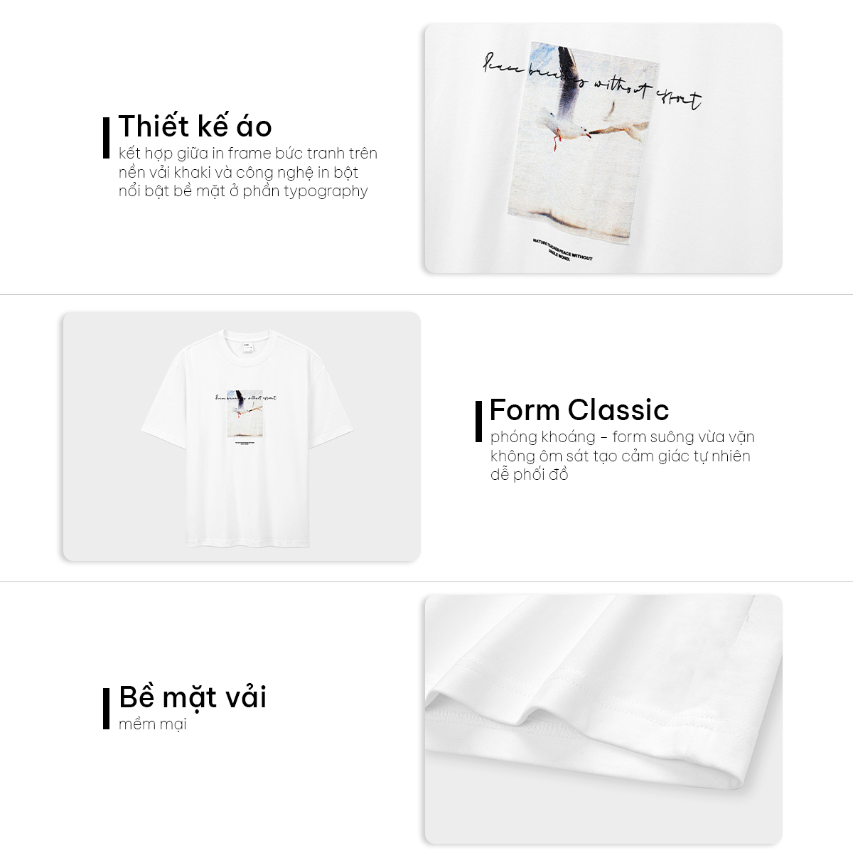 [KRIK x Bình AN] Áo Phông Nam KRIK Form Classic Chất Cotton In Trame ...
