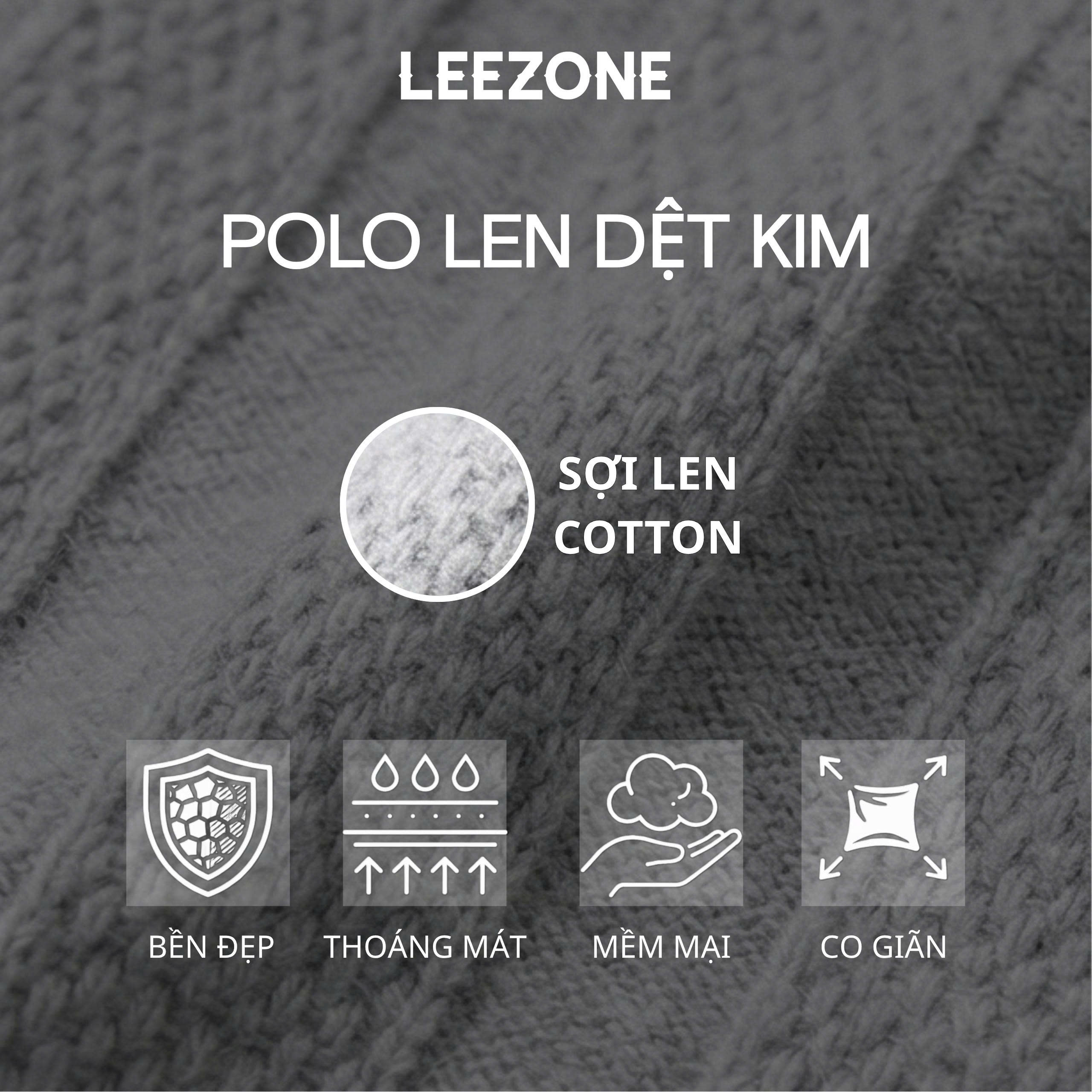 [MỞ BÁN] Áo Polo Len Dệt Kim Cao Cấp Hot Trend 2026 Ngắn Tay LeeZone | Polo Len Sọc Nổi