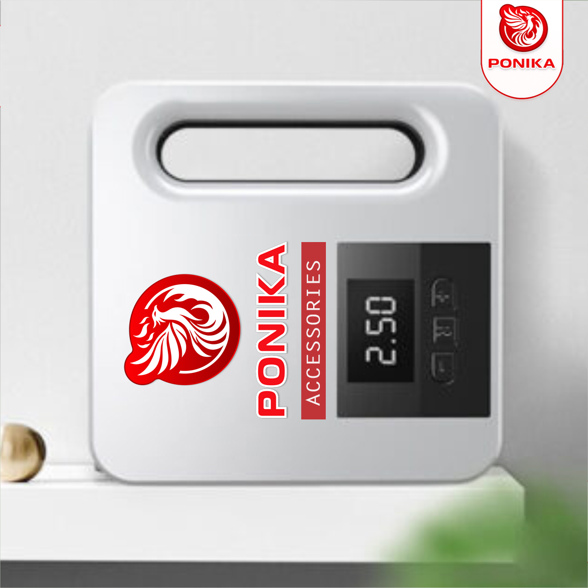 Bơm Lốp Xe Ô Tô PONIKA 12V-5A Cắm Tẩu , Phiên Bản 2026, Tự Ngắt Cao Cấp ...