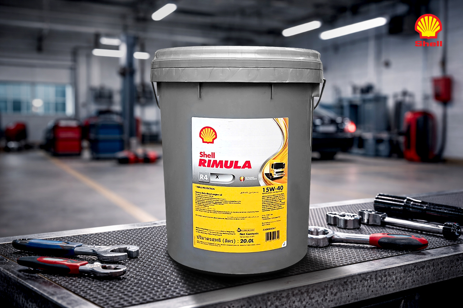 Dầu nhớt động cơ Xe tải Shell Rimula R4 X 15W-40 - Xô 20L | Shopee Việt Nam