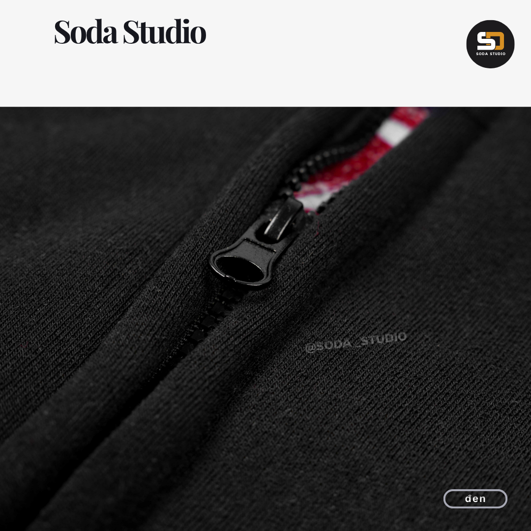 [SUMMER SALE]  Soda Studio| Áo Hoodie Form Boxy Thêu xù SE7EN FLASH - Áo khoác Thời trang Cổ cao thêu số 7 Unisex Nam Nữ