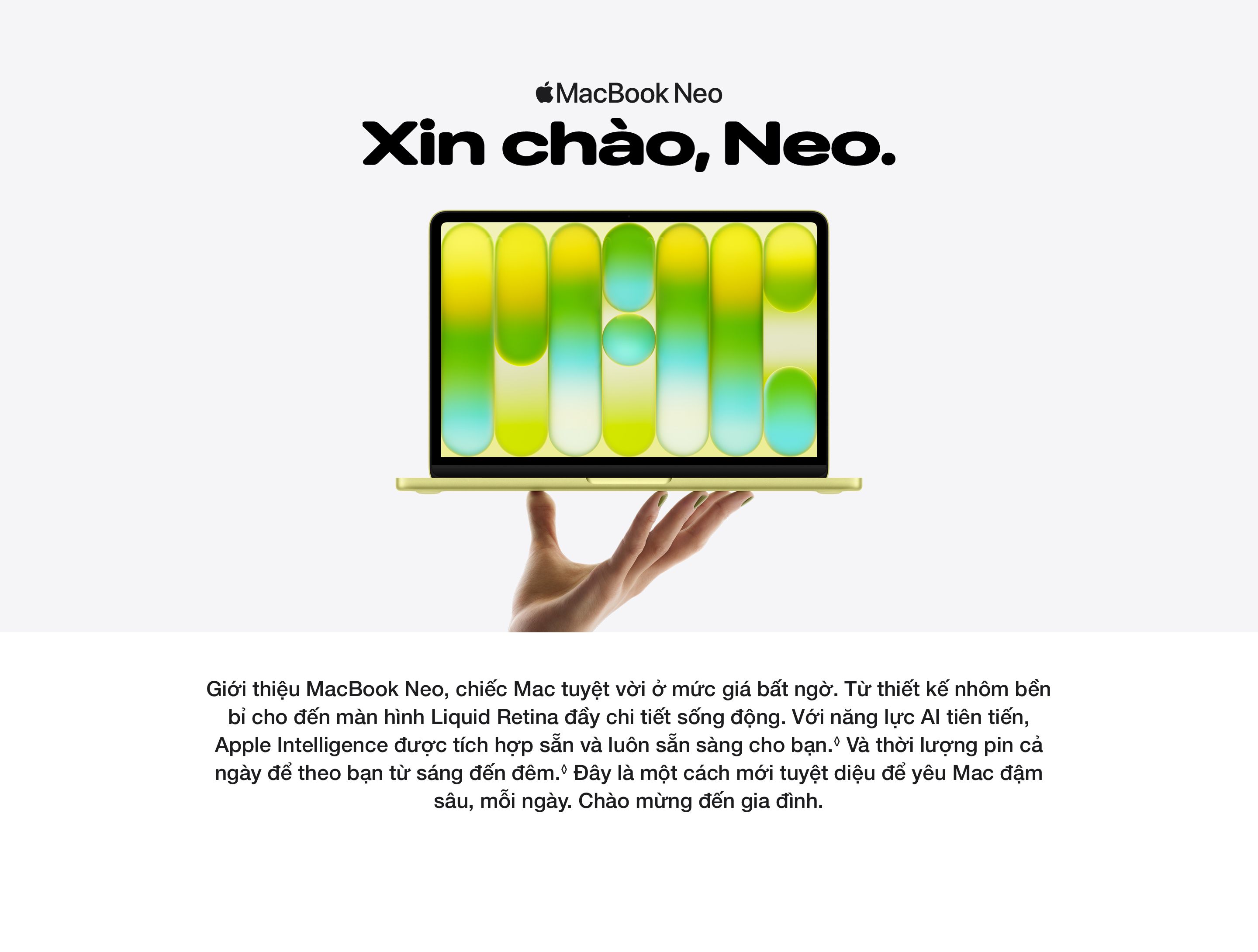 Máy Tính Xách Tay Apple MacBook Neo, 256GB