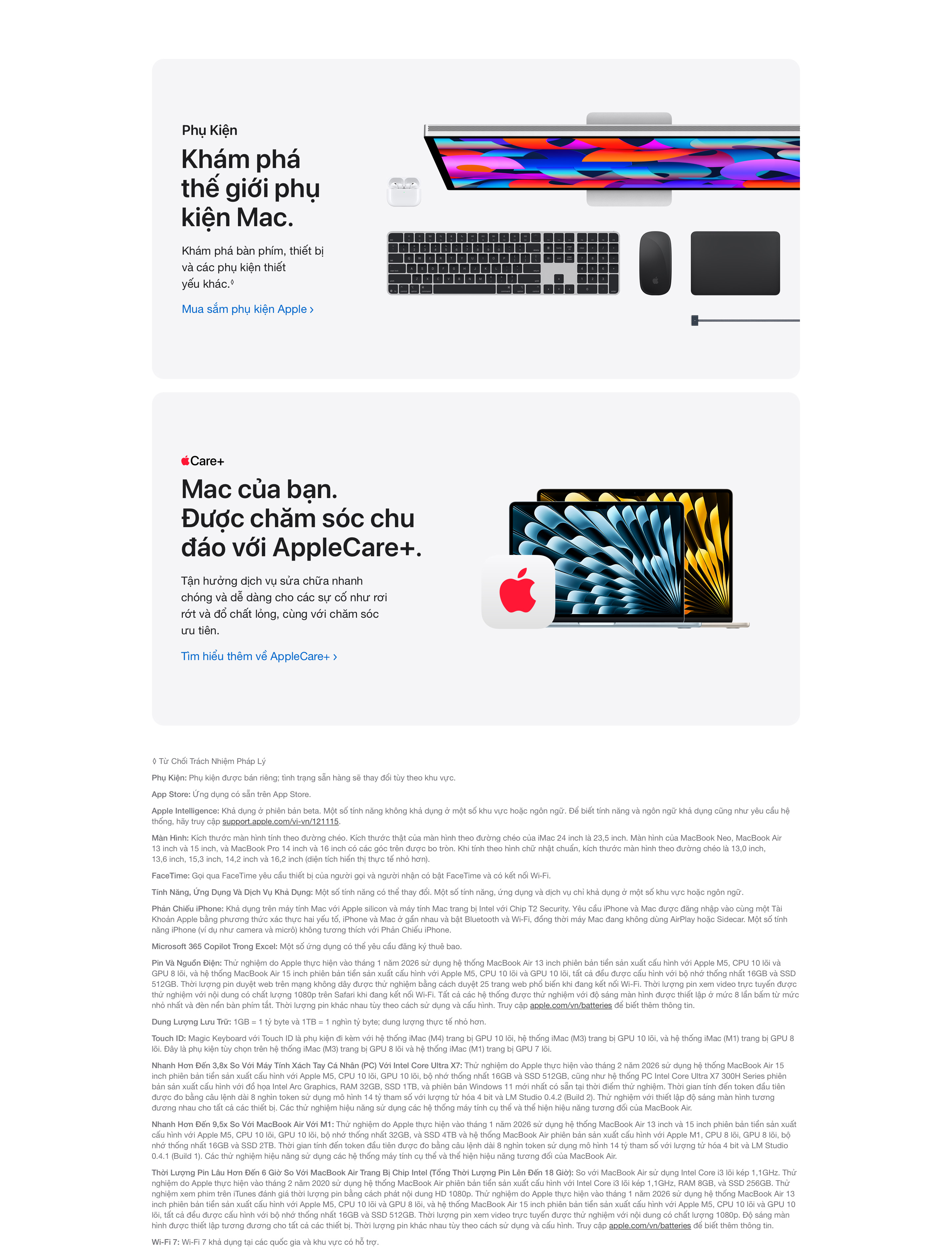 Máy tính xách tay Apple MacBook Air M5 13.6 inch 2026 (10CPU | 10GPU | 16GB RAM | 1TB SSD)