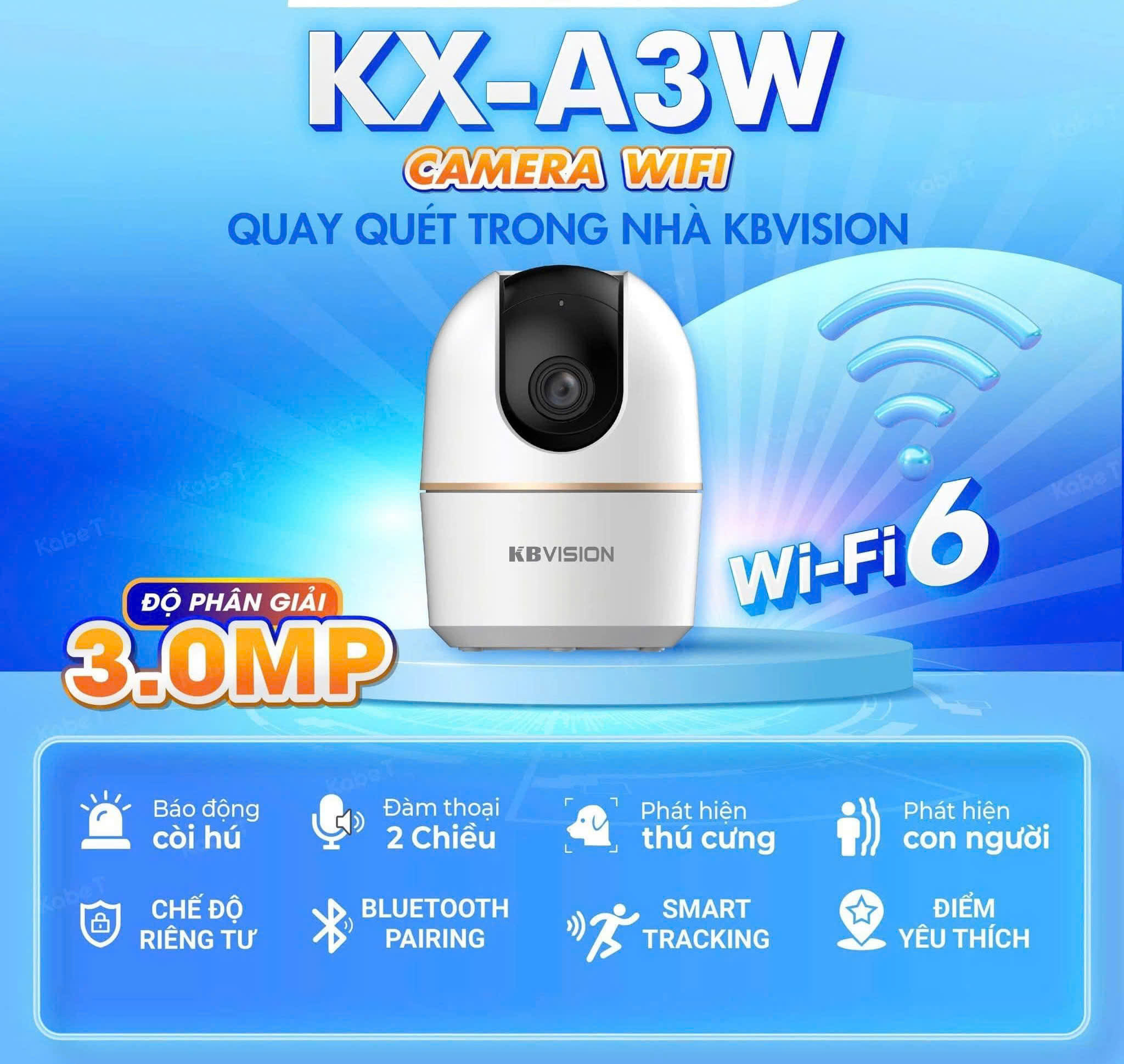 Camera Wifi KBVISION A3W 3MP | A5W 5MP - Xoay 360 Độ, Đàm Thoại 2 Chiều ...