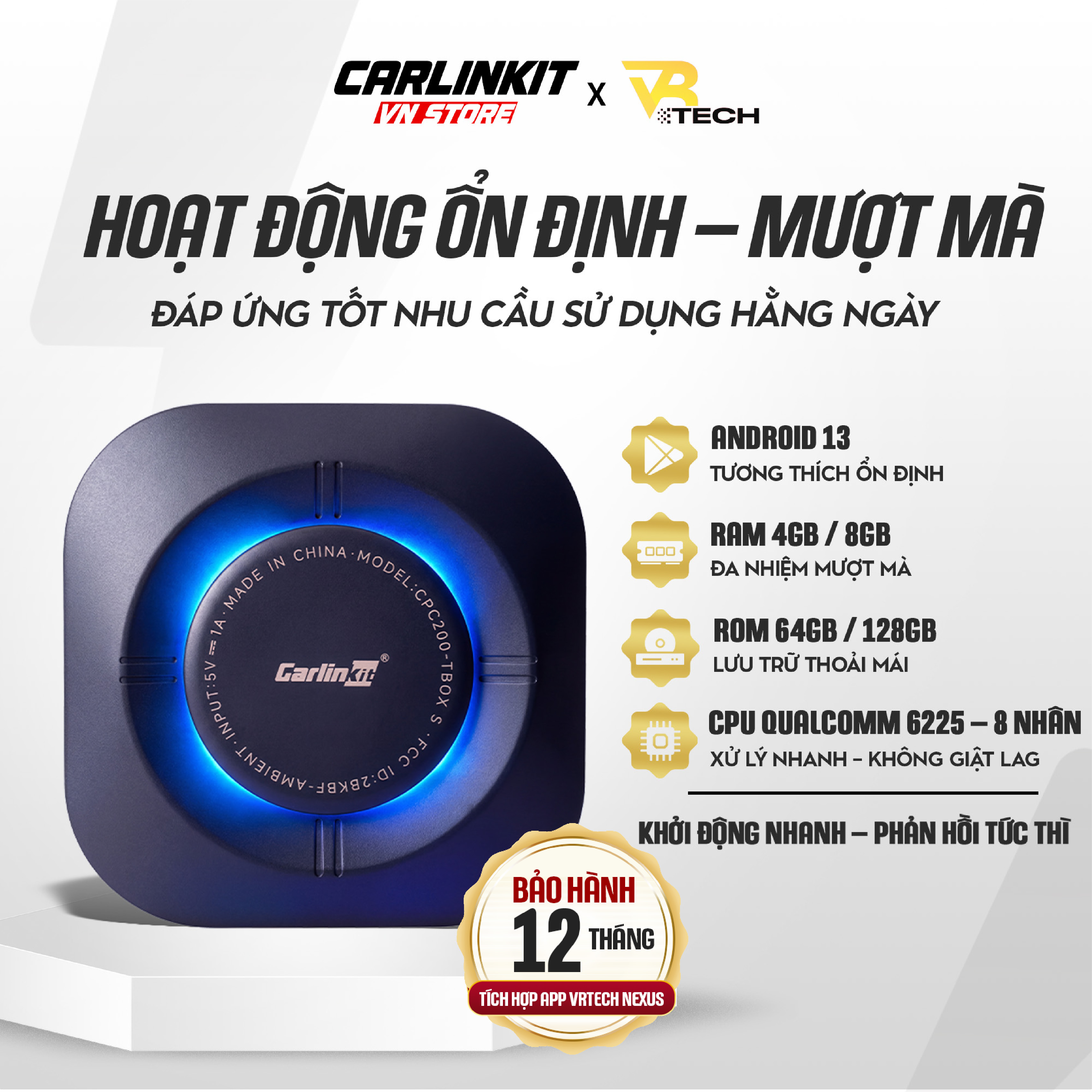 Carlinkit TBOX V2 2026, Android Box Ô Tô S2P/Plus/Ambient, Apple ...