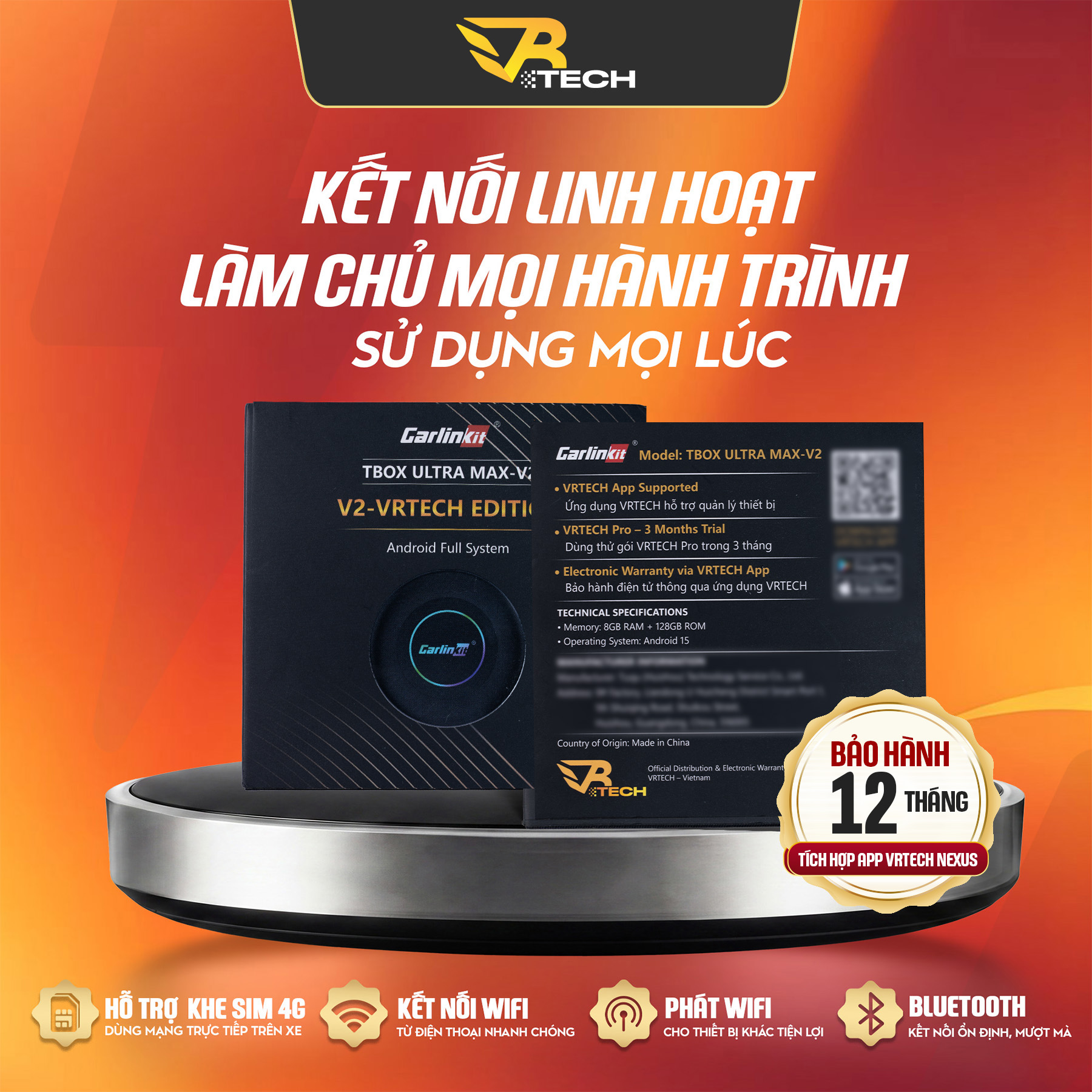 [HCM] Carlinkit TBOX ULTRA MAX V2 2026, Android Box Ô Tô Chip Qualcomm ...