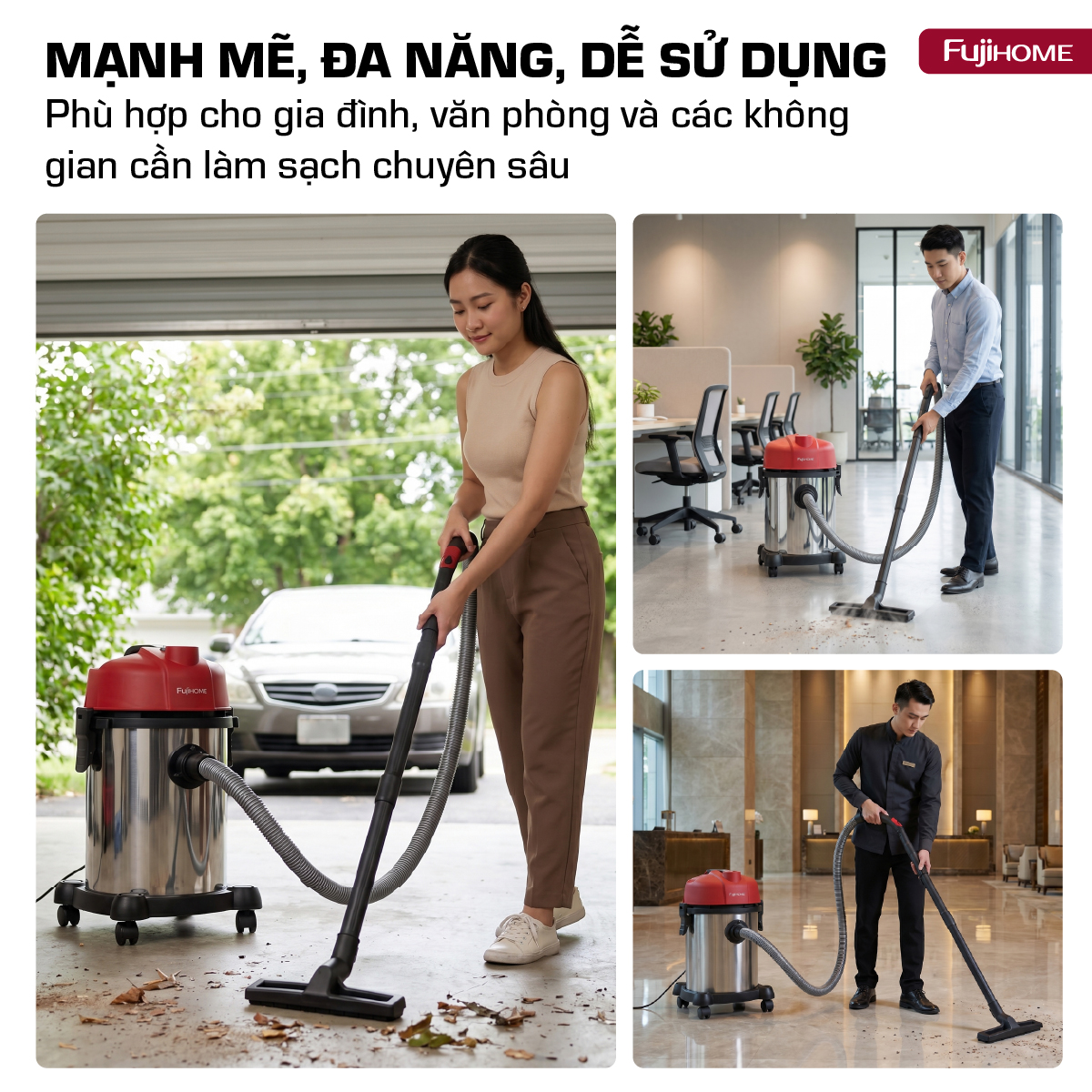 Ứng dụng làm sạch đa không gian cho văn phòng gia đình xưởng ô tô