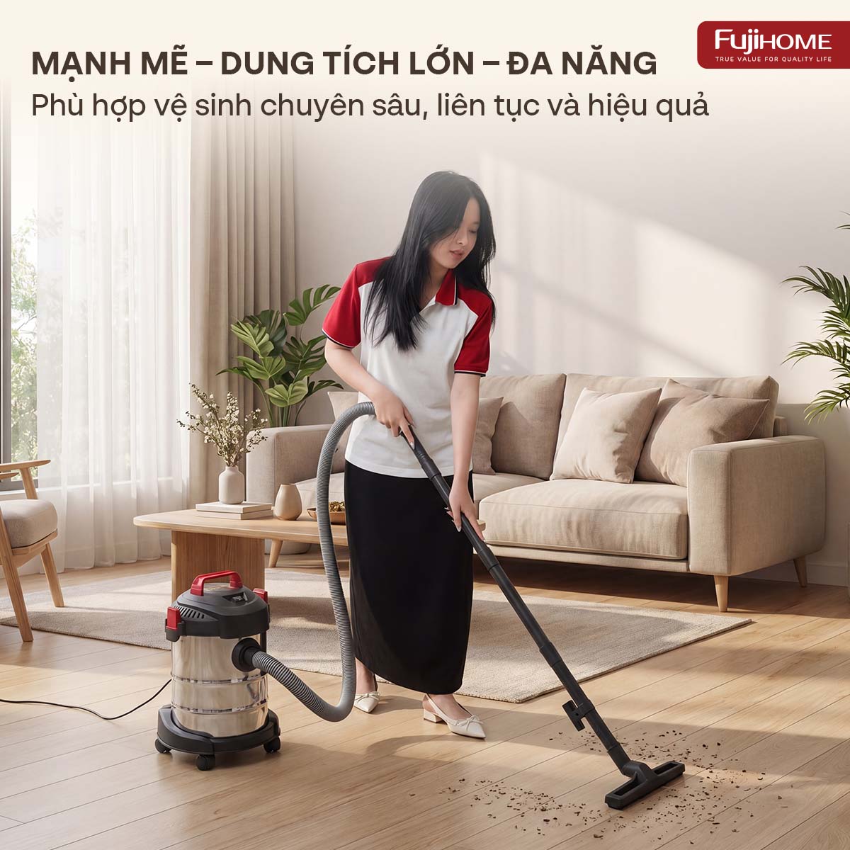 Dây nguồn tiêu chuẩn VDE cùng quai xách công thái học tiện lợi