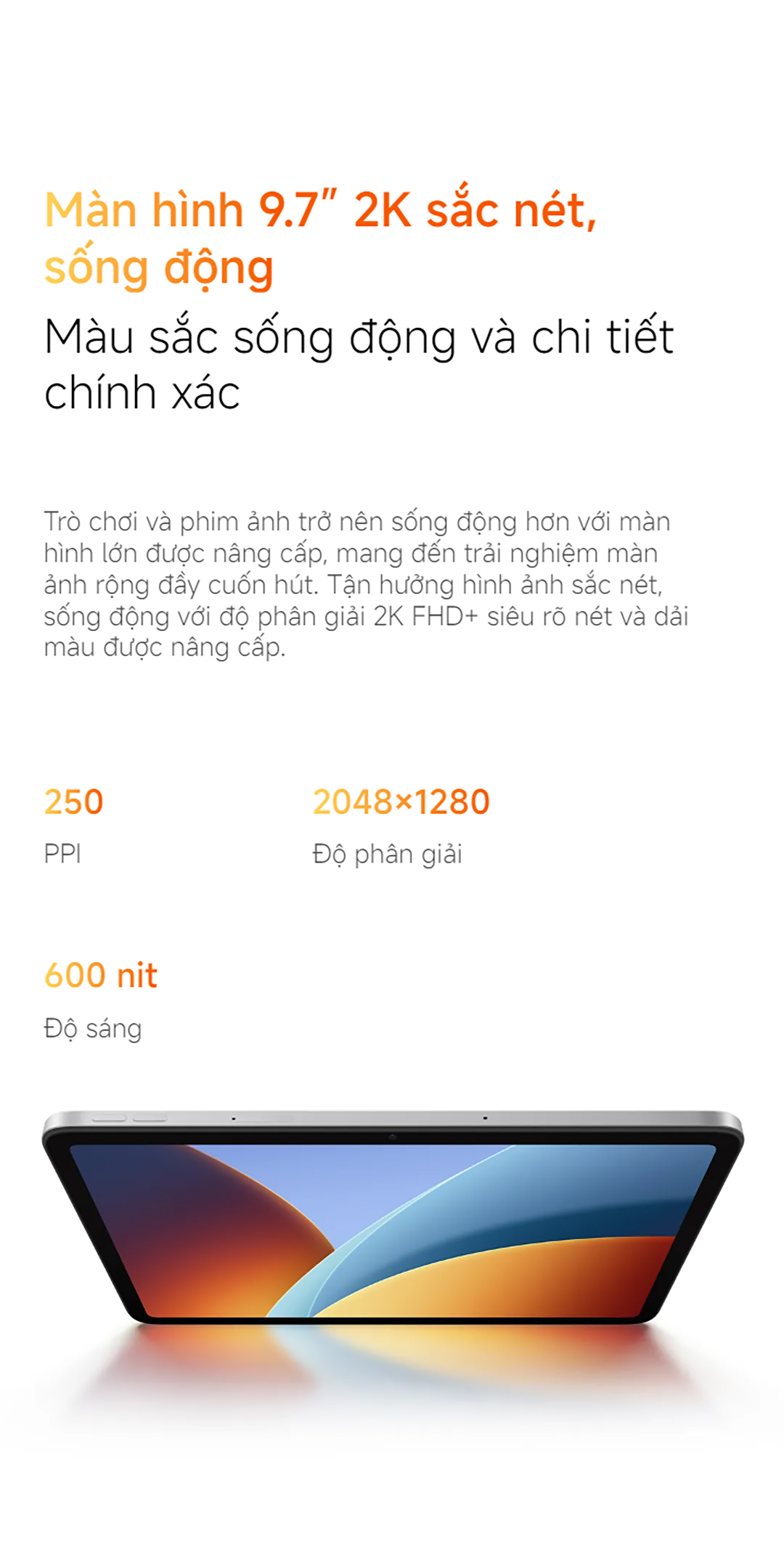 Xiaomi REDMI Pad 2 9.7 (4+64GB| 4+128GB) | Màn hình 9.7" siêu nét | Pin khủng 7600 mAh – ảnh mô tả chi tiết 4