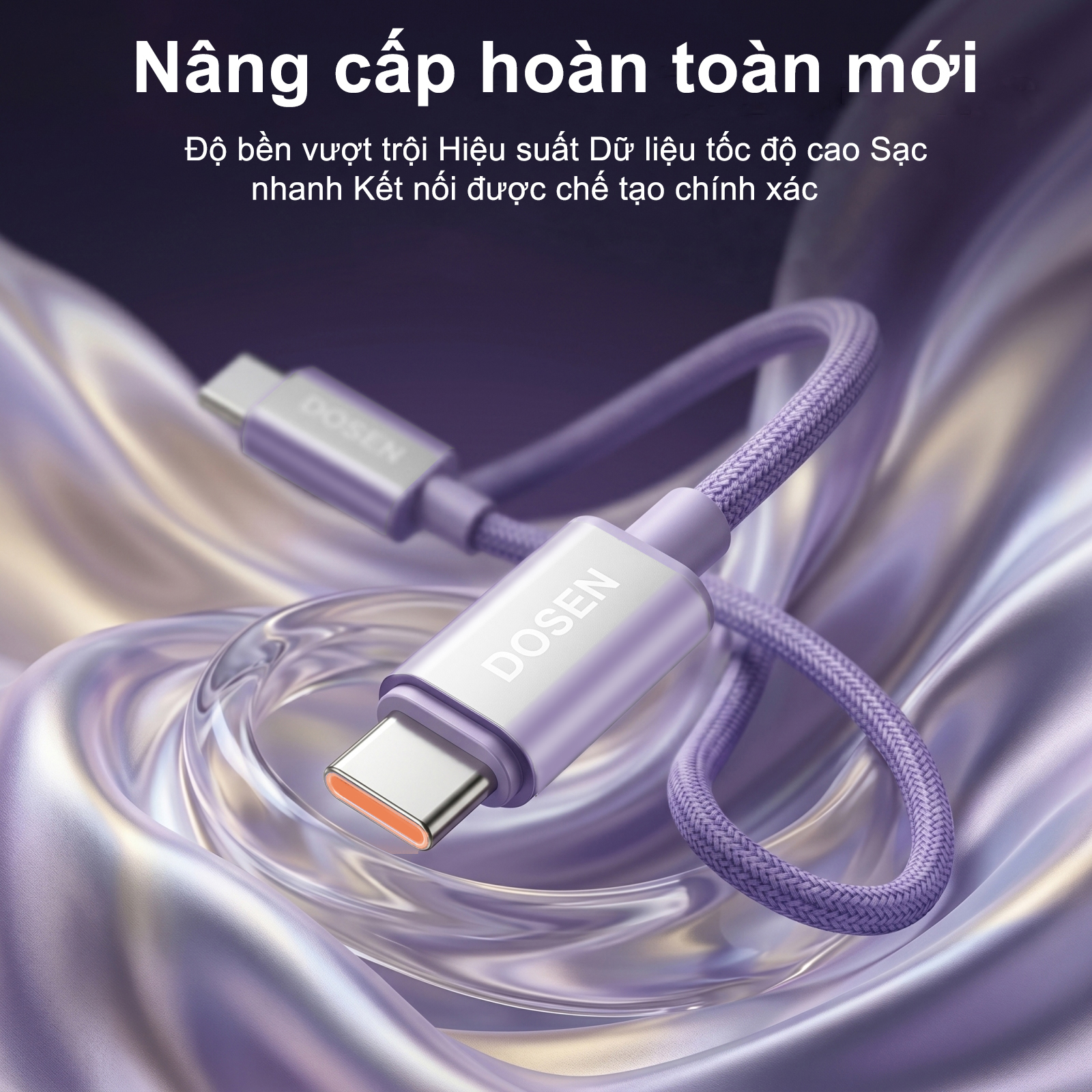 DOSEN PRO 1M-2M Dây cáp sạc nhanh PD 60W từ Type-C sang Type-C tiện dụng cho Macbook Pro Xiaomi Samsung – ảnh mô tả chi tiết 5