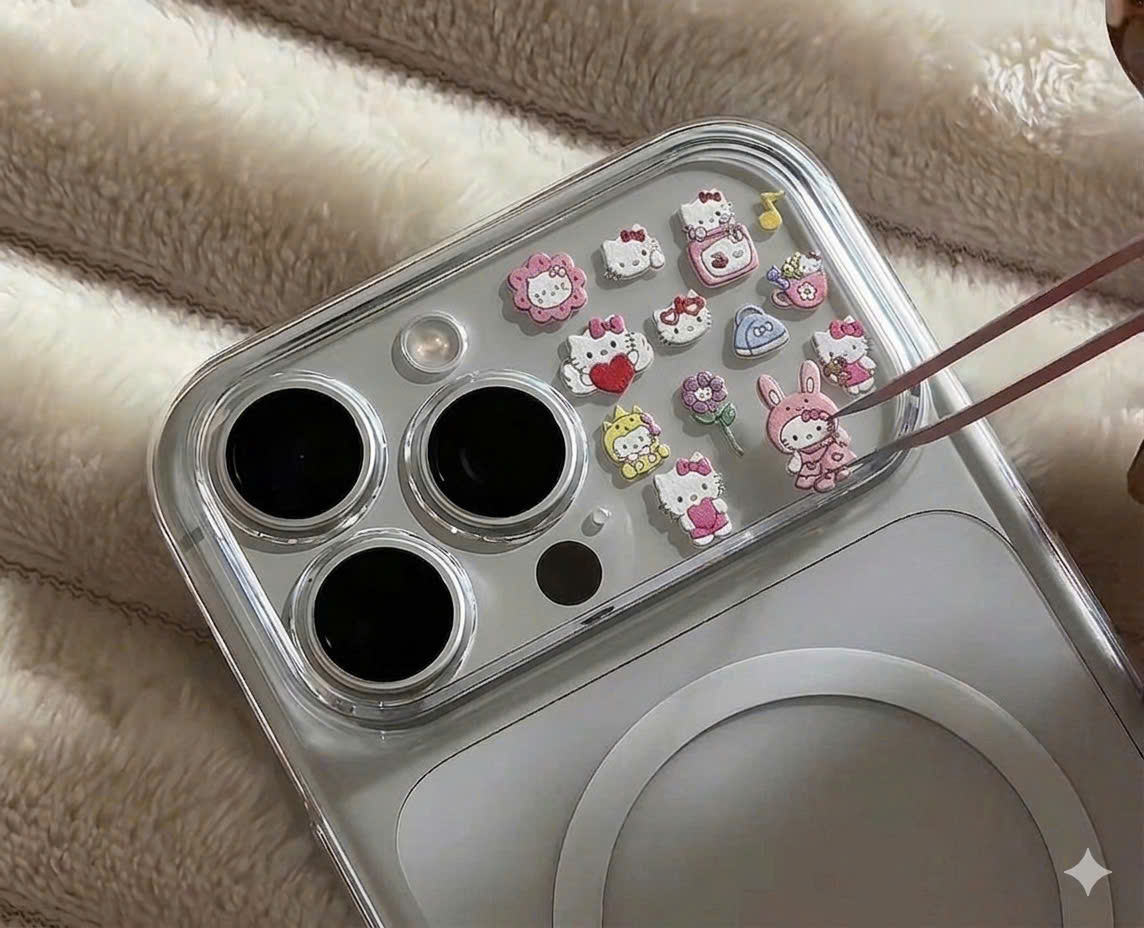 Sticker mini nổi decor siêu xinh – dán cam iPhone, quạt cầm tay, ốp điện thoại, sổ tay, phụ kiện cá nhân – ảnh mô tả chi tiết 5