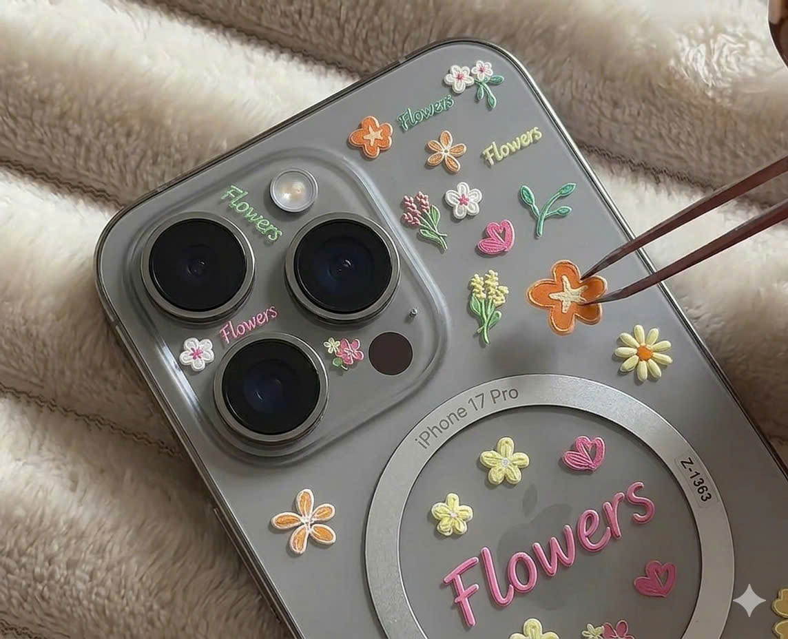 Sticker mini nổi decor siêu xinh – dán cam iPhone, quạt cầm tay, ốp điện thoại, sổ tay, phụ kiện cá nhân – ảnh mô tả chi tiết 12