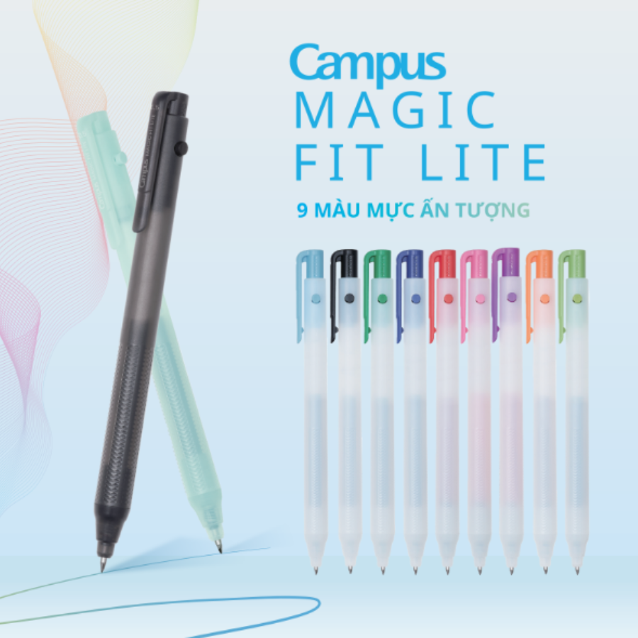 Bút Gel Campus MAGIC FIT LITE WPB2 Mực Xanh - Phong Cách Nhật - Ngòi 0 ...