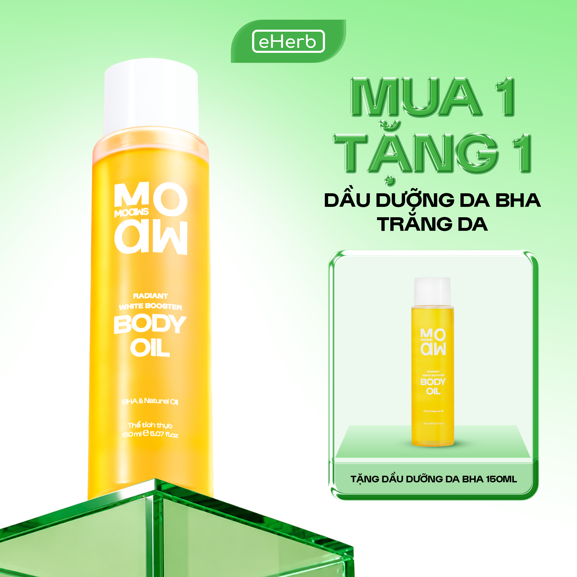 [MUA 1 TẶNG 1] Dầu dưỡng trắng da toàn thân MOAW MOAWS - làm sáng da ...