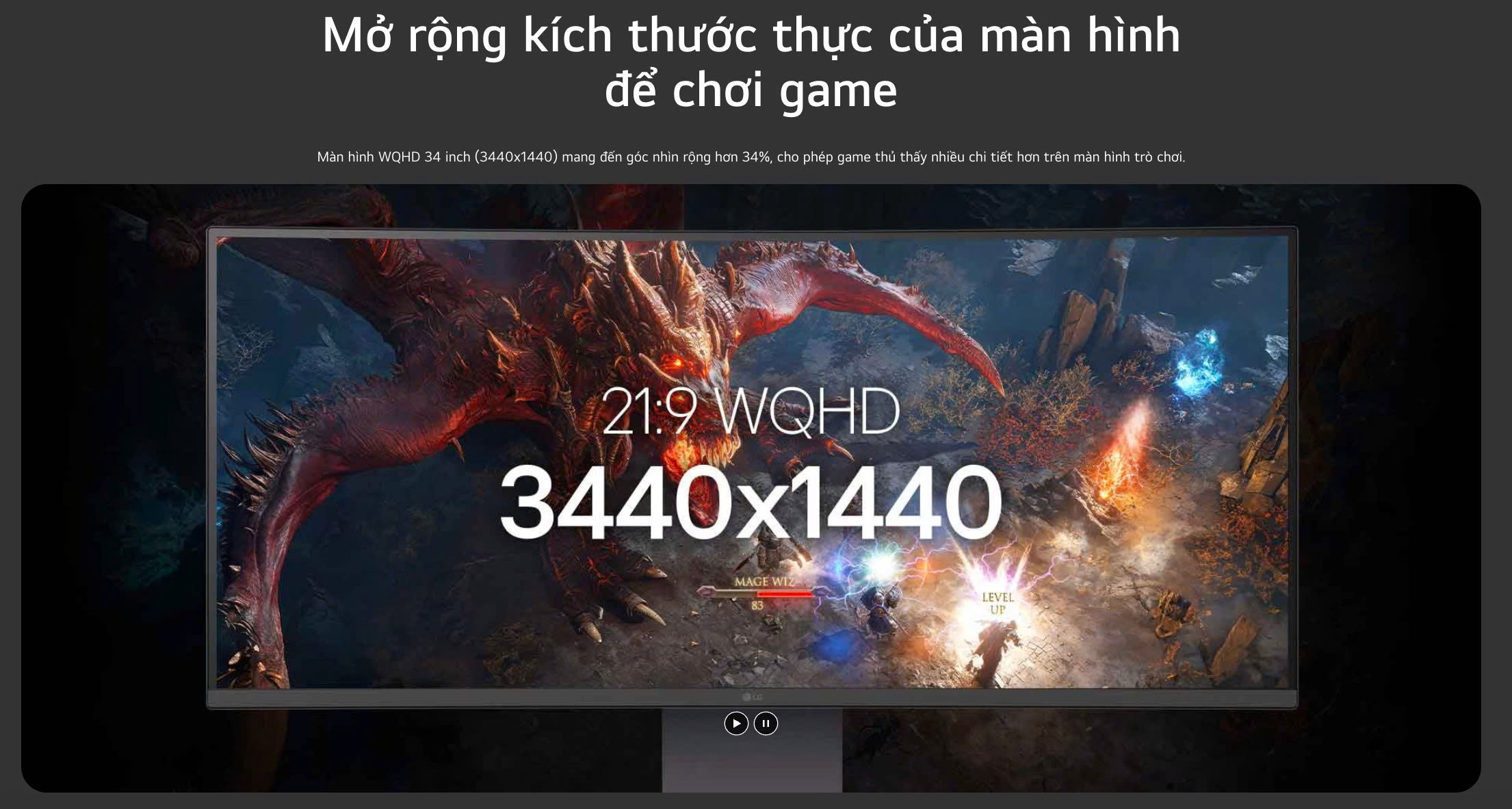 [Chỉ giao miền Trung] Màn hình chơi game uốn cong LG UltraGear™ 34 inch ...