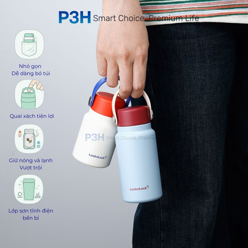 Bình Giữ Nhiệt mini Bỏ Túi LocknLock nhỏ gọn có quai móc Mini Pocket ...
