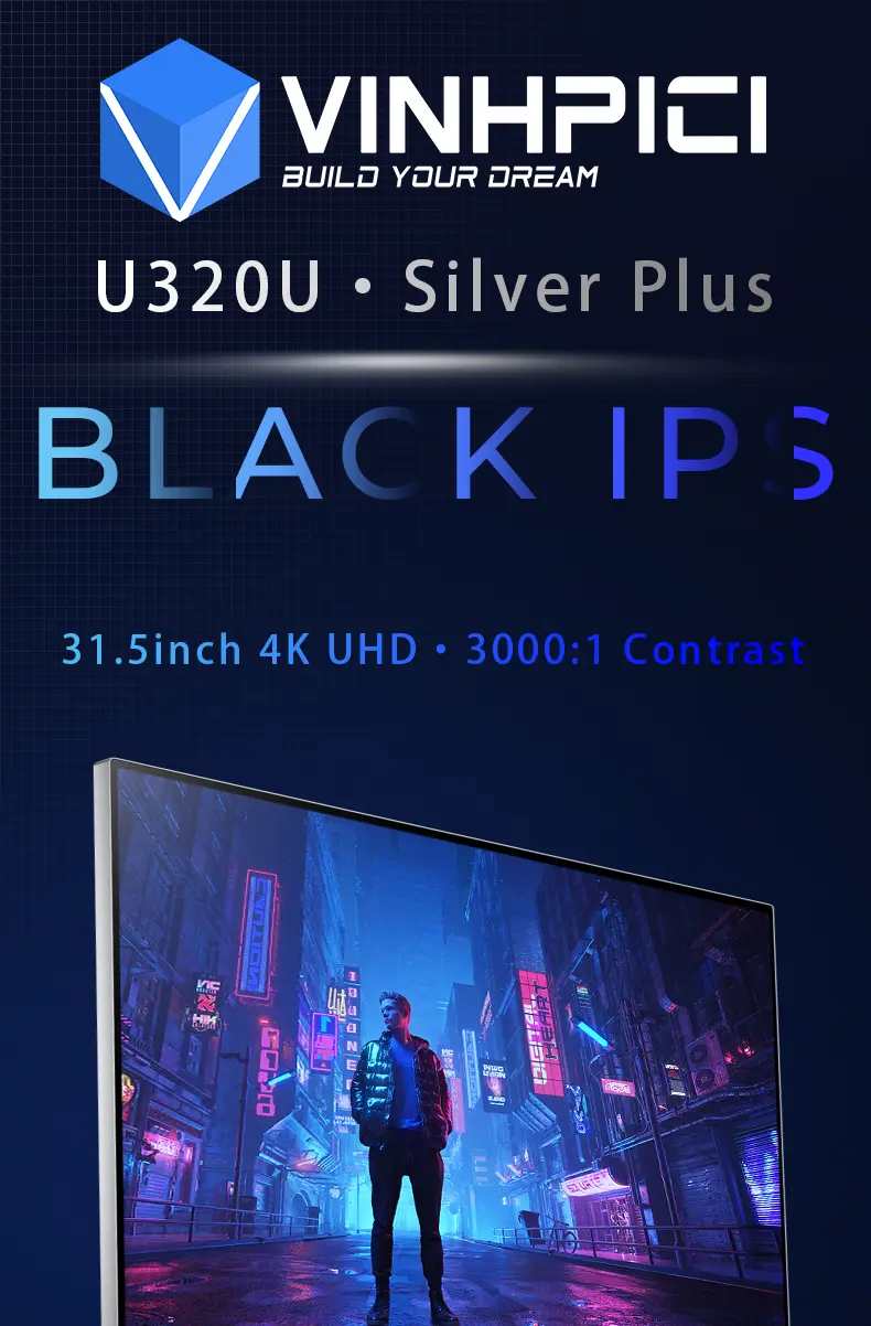 Màn hình Đồ hoạ HONGXIA U320U (32inch/UHD/IPS/120Hz/5ms) chung Panel ...