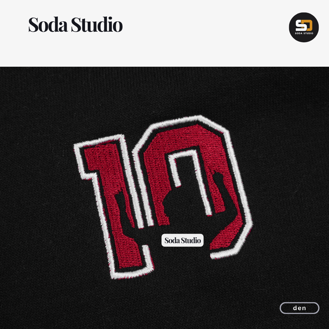 [SUMMER SALE]  Soda Studio| Áo Hoodie Form Boxy Thêu xù SE7EN FLASH - Áo khoác Thời trang Cổ cao thêu số 7 Unisex Nam Nữ