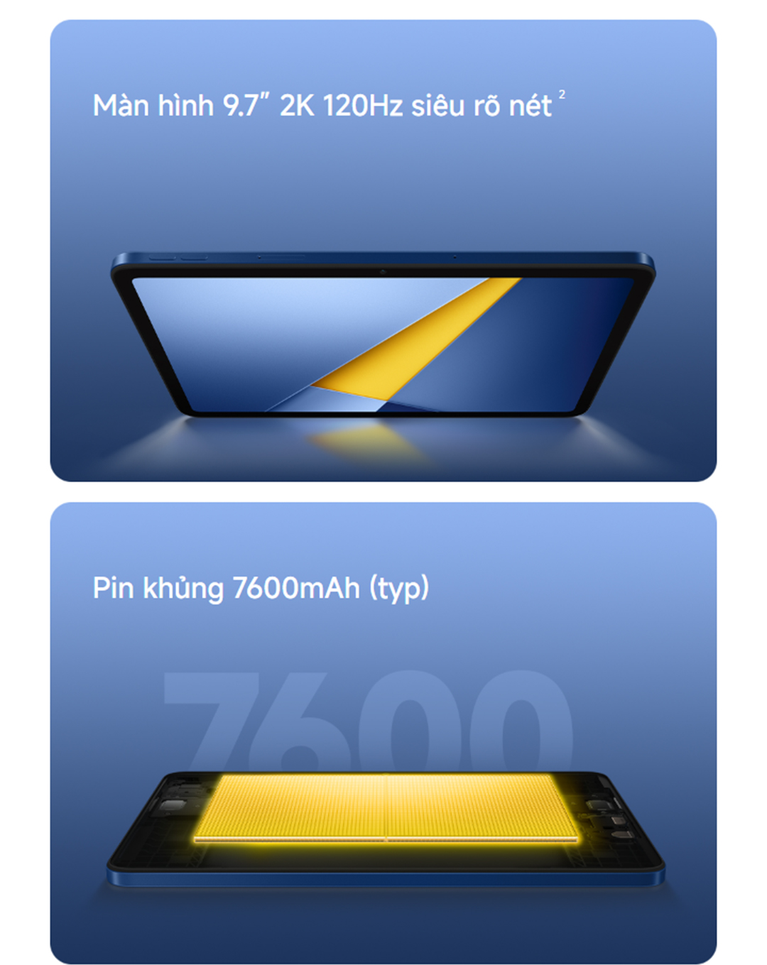 Xiaomi POCO Pad C1 (4GB+64GB| 6GB+128GB) | Màn hình 9.7" 2K 120Hz | Pin khủng 7600 mAh(typ) – ảnh mô tả chi tiết 2